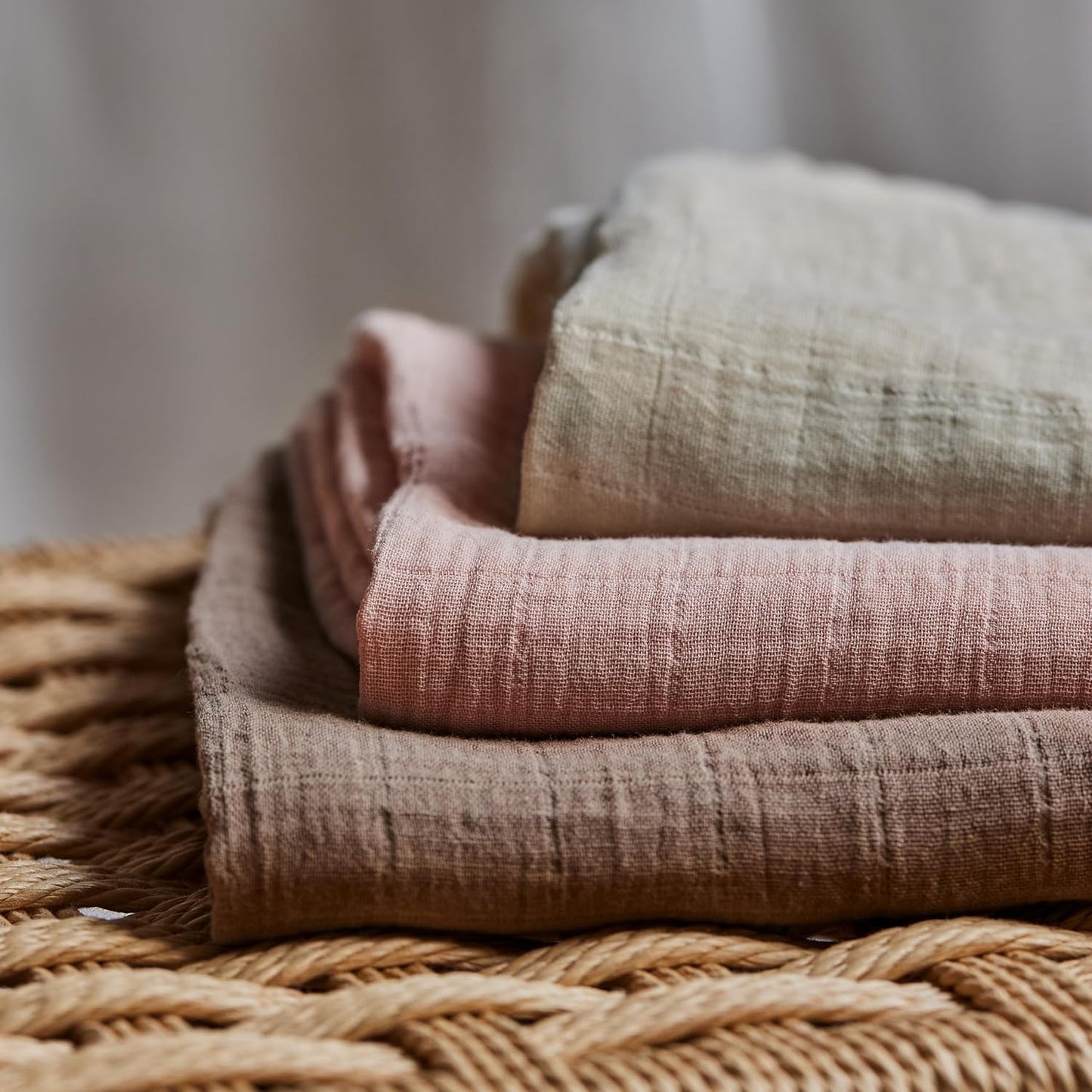 Swaddle - 100% Organic Cotton - Muslin Swaddle Blankets for Newborn, 47" x 47" (Natural)