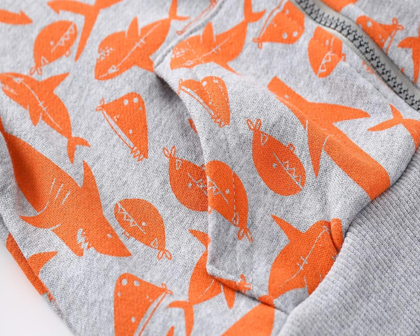 Toddler Boys Full Zip Dinosaur Hoodies Comfortable Sweatshirt