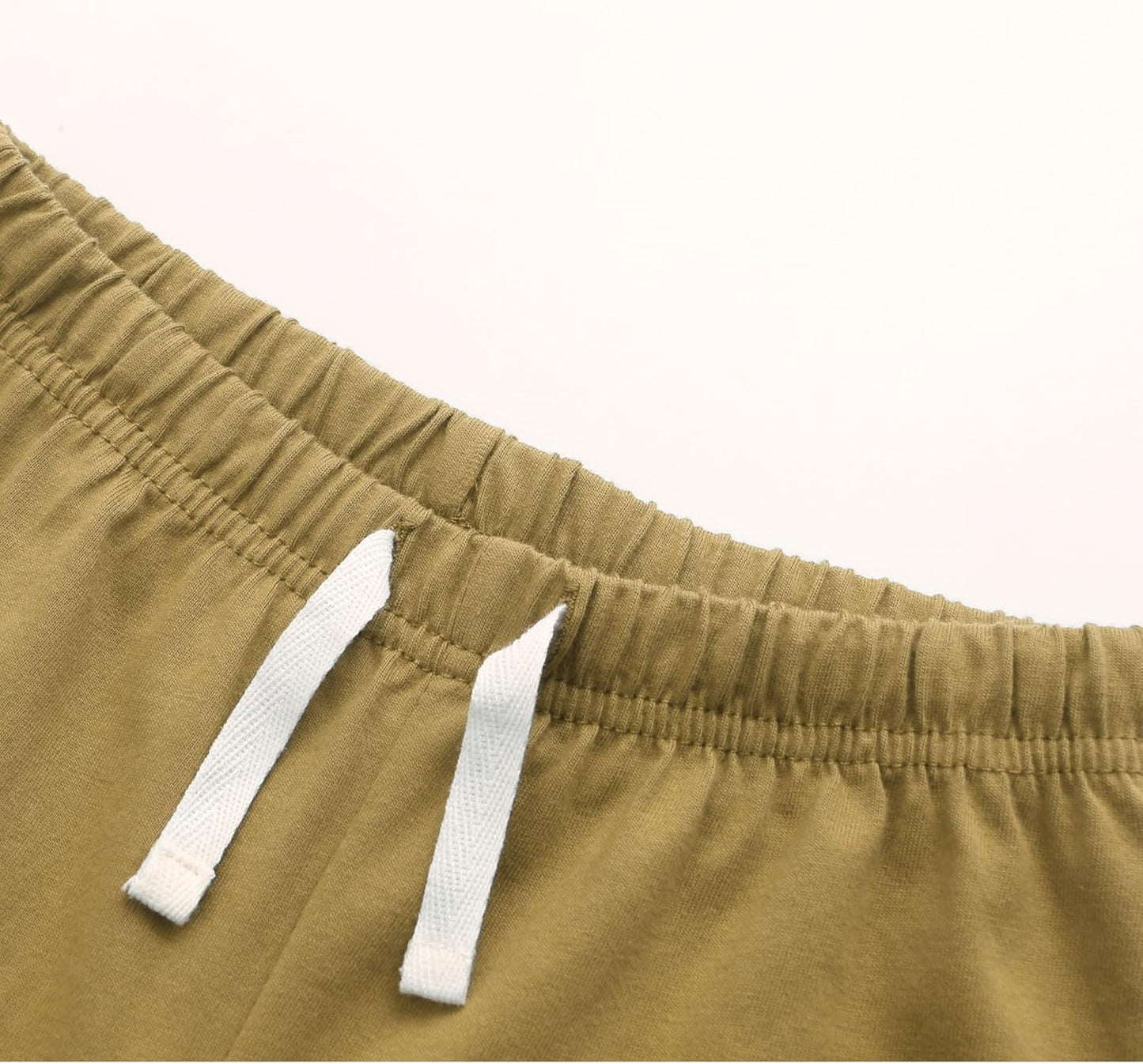 GFQLONG 4 Pack Toddler Boys and Girls Cotton Pants Lightweight Trousers, Kids Summer Casual Solid Sweatpants with Drawstring