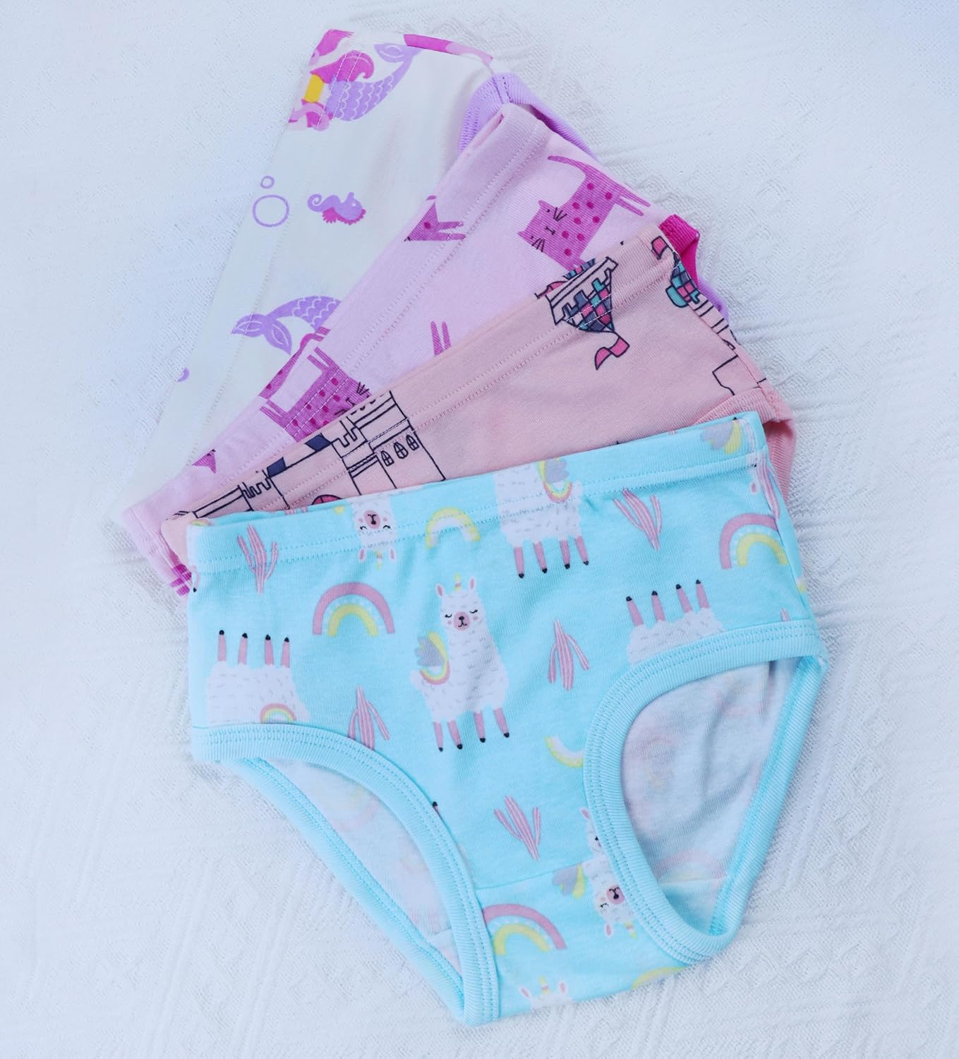 Boboking Girls Soft Underwear Toddler Kids Briefs Cotton Panties 12-pack