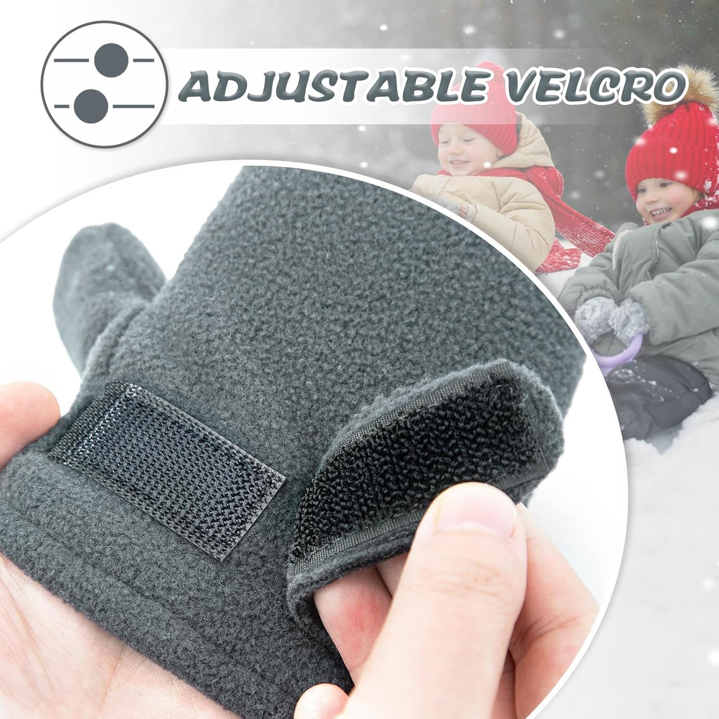 BAVST Baby Toddler Winter Mittens Girls Warm Fleece Lined Gloves Kids Sherpa Lined Mittens for Boys