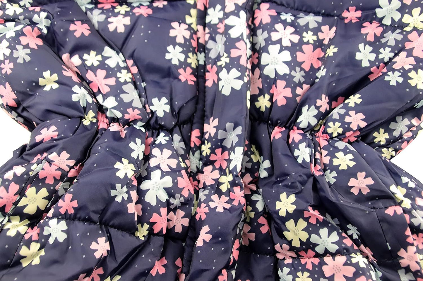 Miss Bei Girl's Winter Coat Jacket Hooded Kids Toddler Flower Print Parka Outwear Warm Cotton Puffer Hooded Jacket