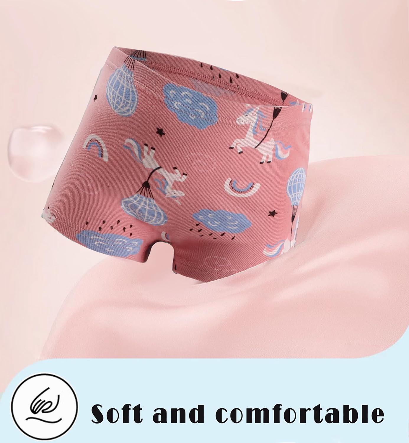 Sladatona Soft Girls Boyshort Panties Cotton Briefs Kids Underwear