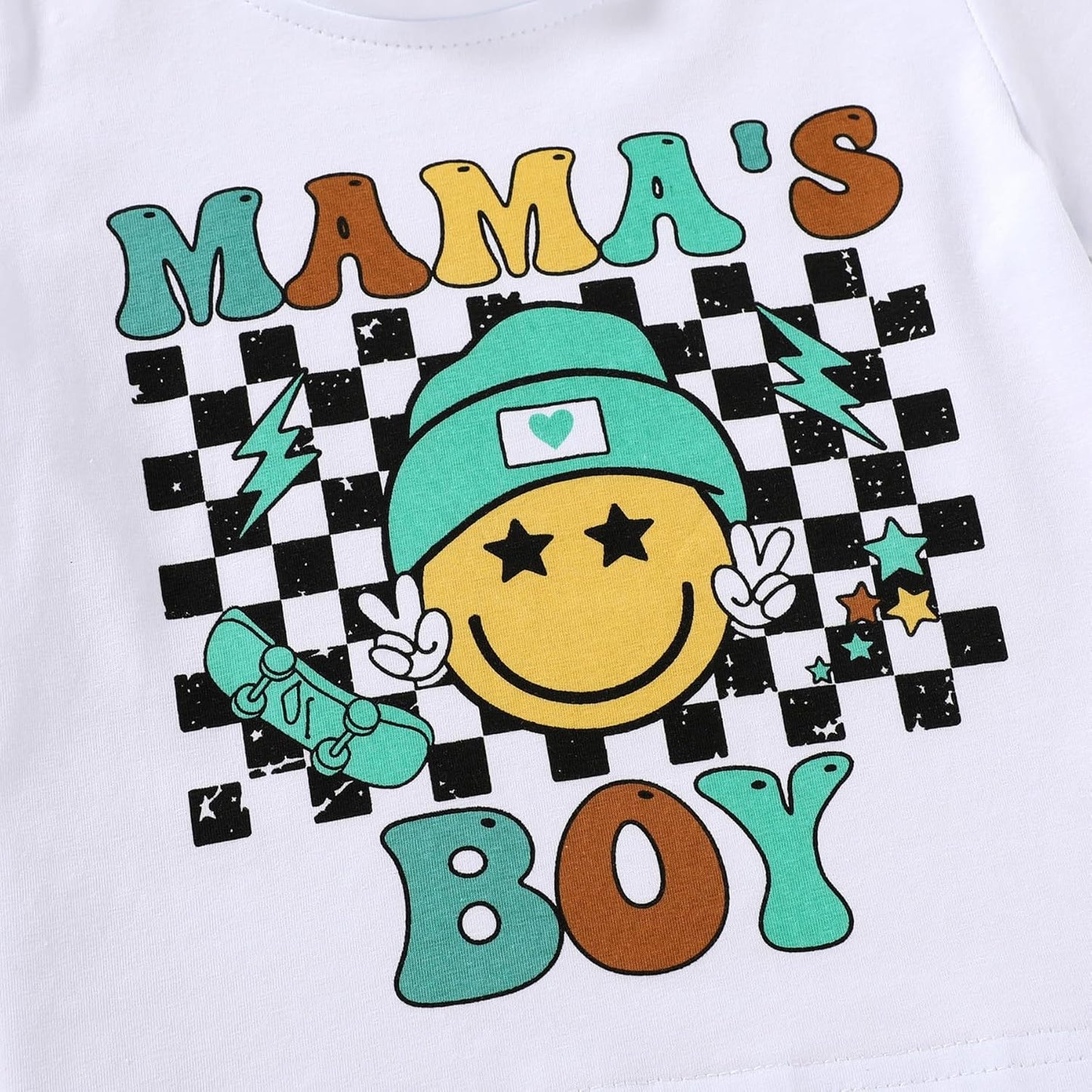 Happy Town Toddler Clothes Baby Boy Girl Smiley Face Shirt Short Sleeve T-Shirt Tee Summer Tops Outfits