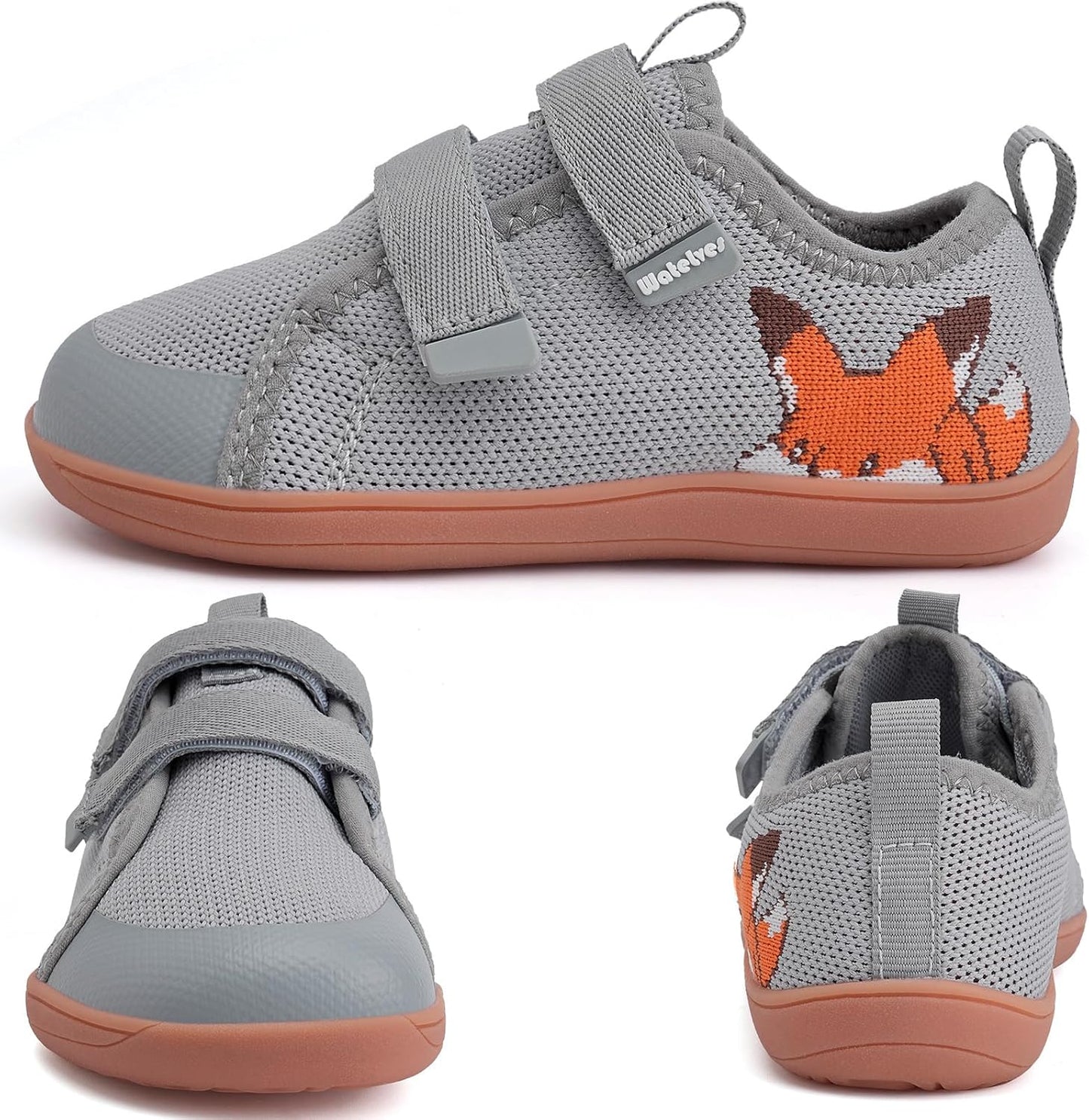 WateLves Toddler Little Kids Wide Barefoot Shoes The First Walking Shoes Girls Boys Breathable Zero Drop Minimalist Sneakers with Wide Toe Box Natural to Grow