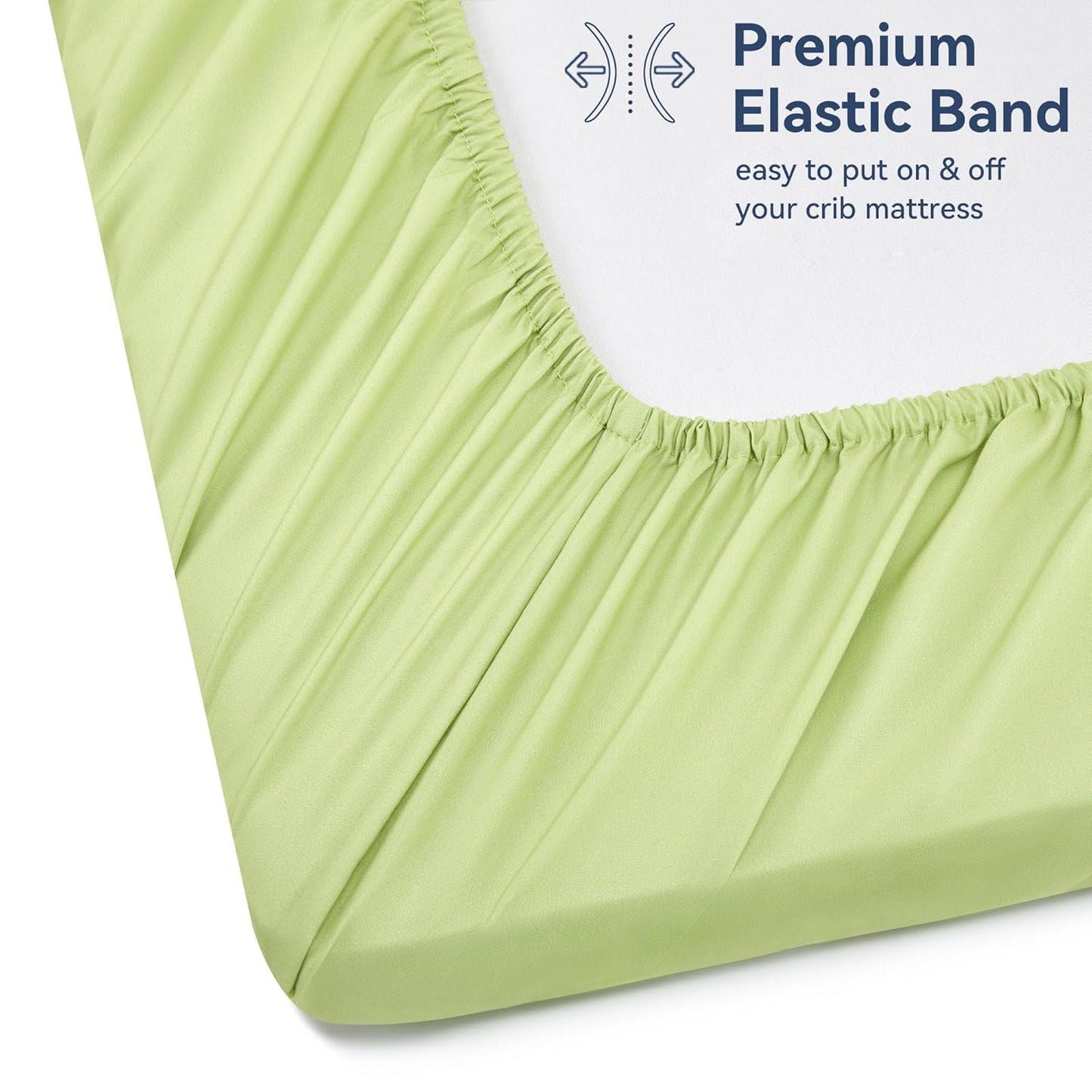 TILLYOU Baby Crib Sheets for Boys Girls, Super Soft Toddler Bed Sheets, 2 Pack Sheets for Standard Crib Mattress 28x52in, Playing in The Woods and Green