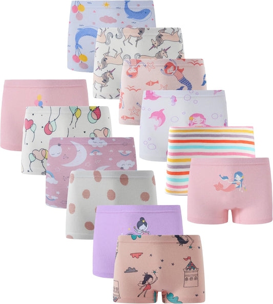 Sladatona Soft Girls Boyshort Panties Cotton Briefs Kids Underwear