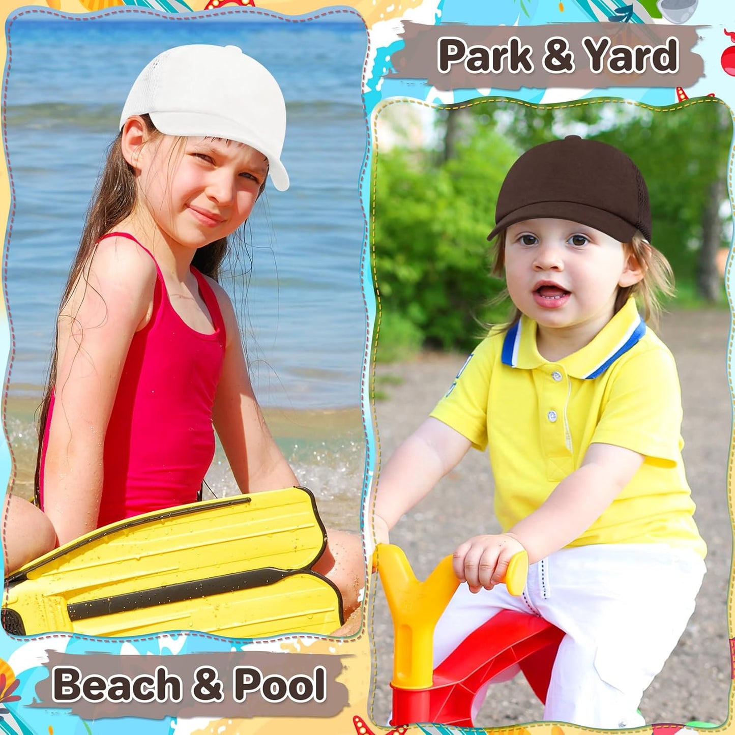 qikqik Baby Baseball Cap Toddler Baseball Hat with Mesh Infant Sun Hat UPF 50+ Baby Ball Cap Toddler Girl Hats Kids Hat Boys