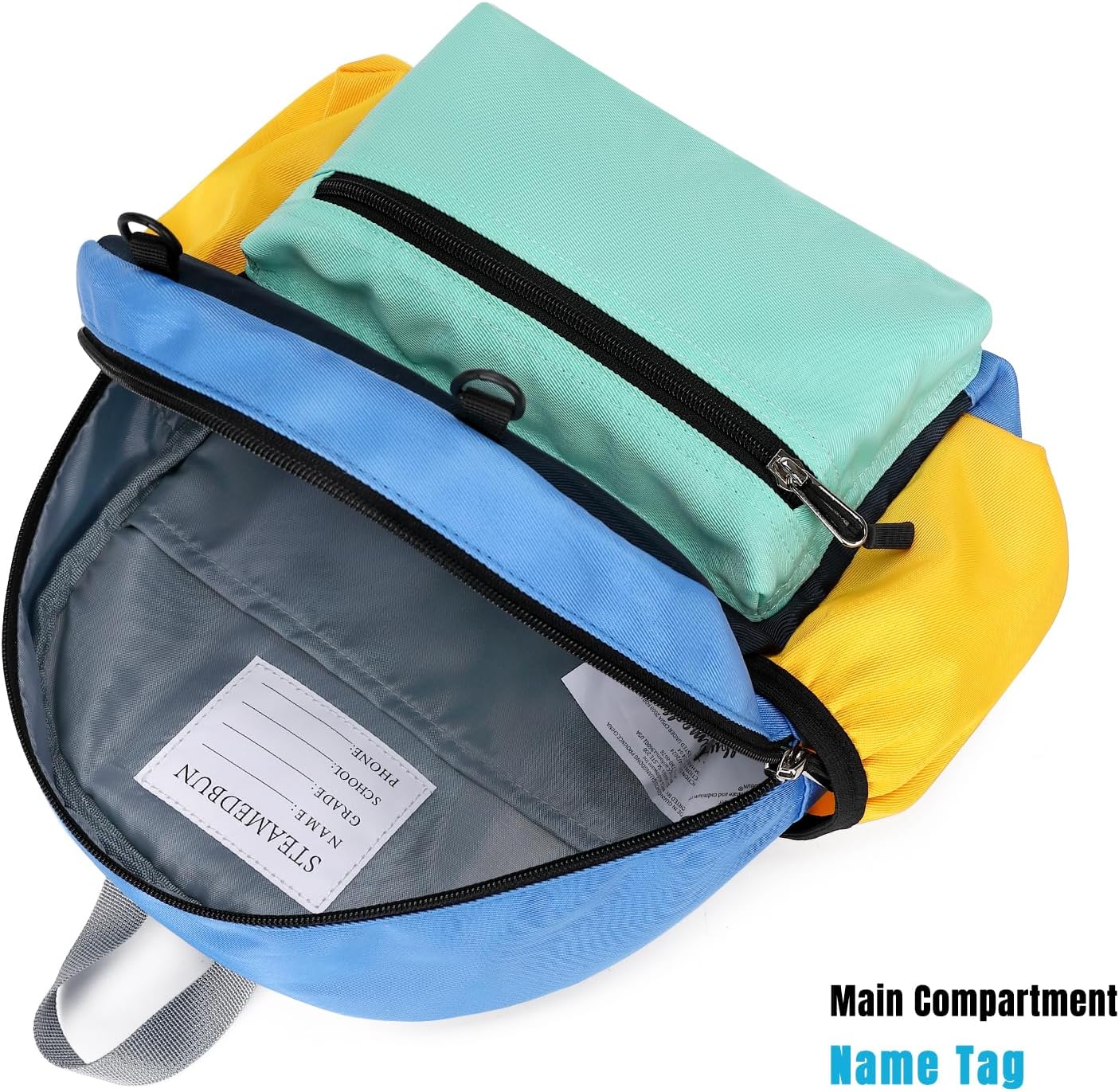 STEAMEDBUN Toddler Backpack for Boys 2-4: Preschool Kindergarten Backpack - 12 inch Daycare Backpack