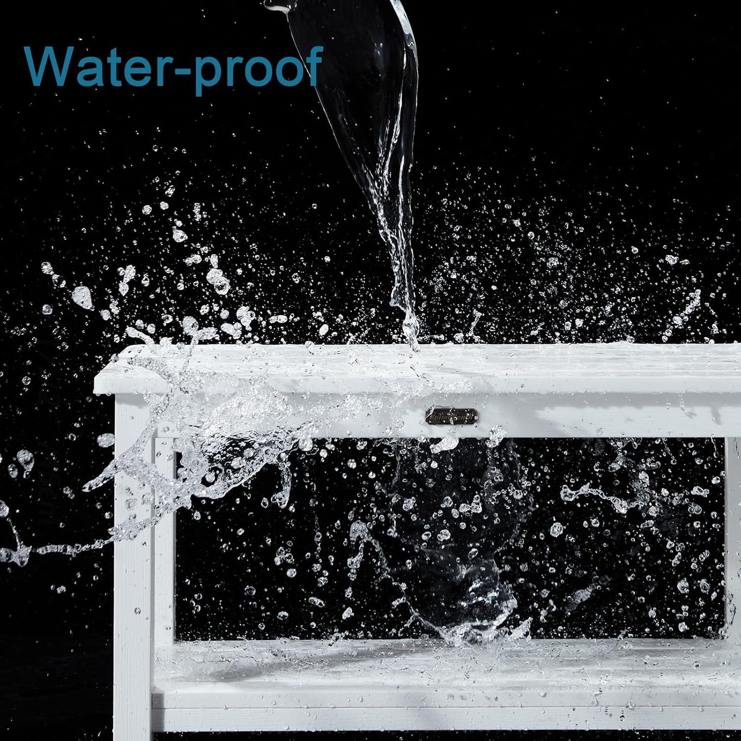 30'' Heavy Duty Shower Bench for Inside Shower, White Poly Bath Stool for Shaving Legs, Waterproof Spa Bath Chair Seat with Adjustable Feet, Non-Slip, Weight Capacity 700LBS (30 x 13 Inches)