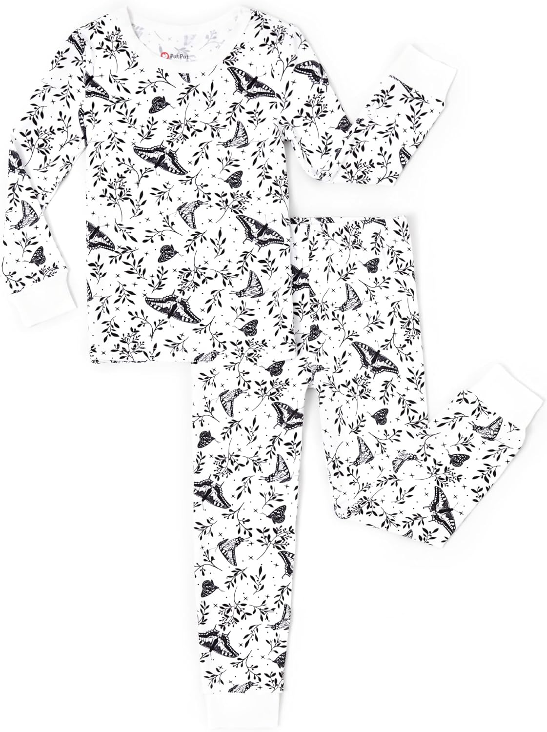 PATPAT Bamboo Viscose Pajama Set for Toddlers with Improved Tensile Strength, Snug Fit Pjs Sleeper for Baby Boys Girls Kids