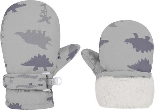 Toddler Gloves Kids Mittens Winter Warm Lined Fleece Gloves Waterproof Snow Baby Mitten for Boys Girls