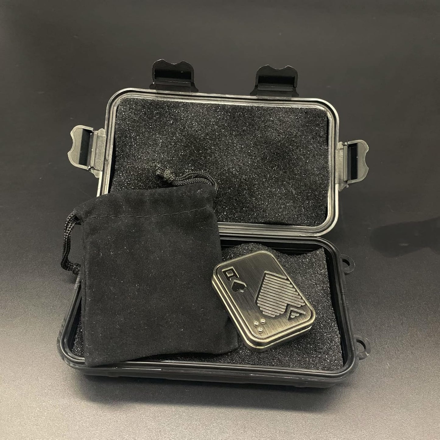 Metal Poker Fidget Slider EDC Adult Fidget Toys ADHD Tool Anxiety Stress Relief Toys Office Desk Toys Gifts for Boyfriend and Father (Spades A)