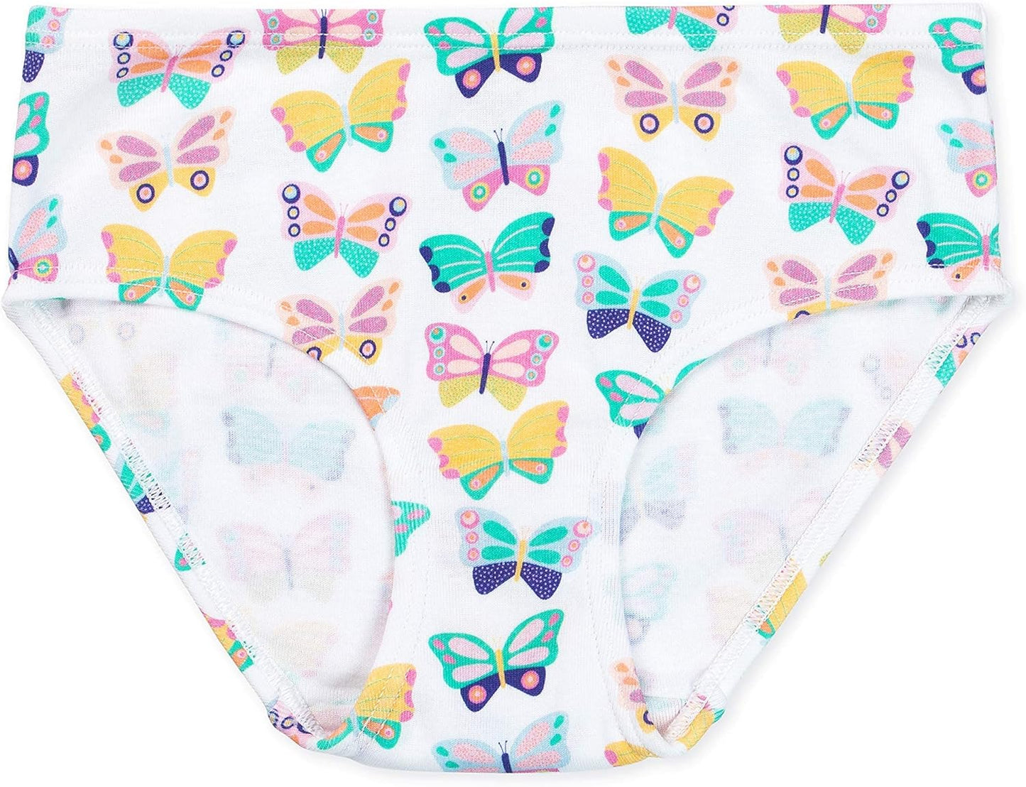 Lucky & Me Girls 100% Organic Cotton Underwear Briefs, Gracie 7 Pack