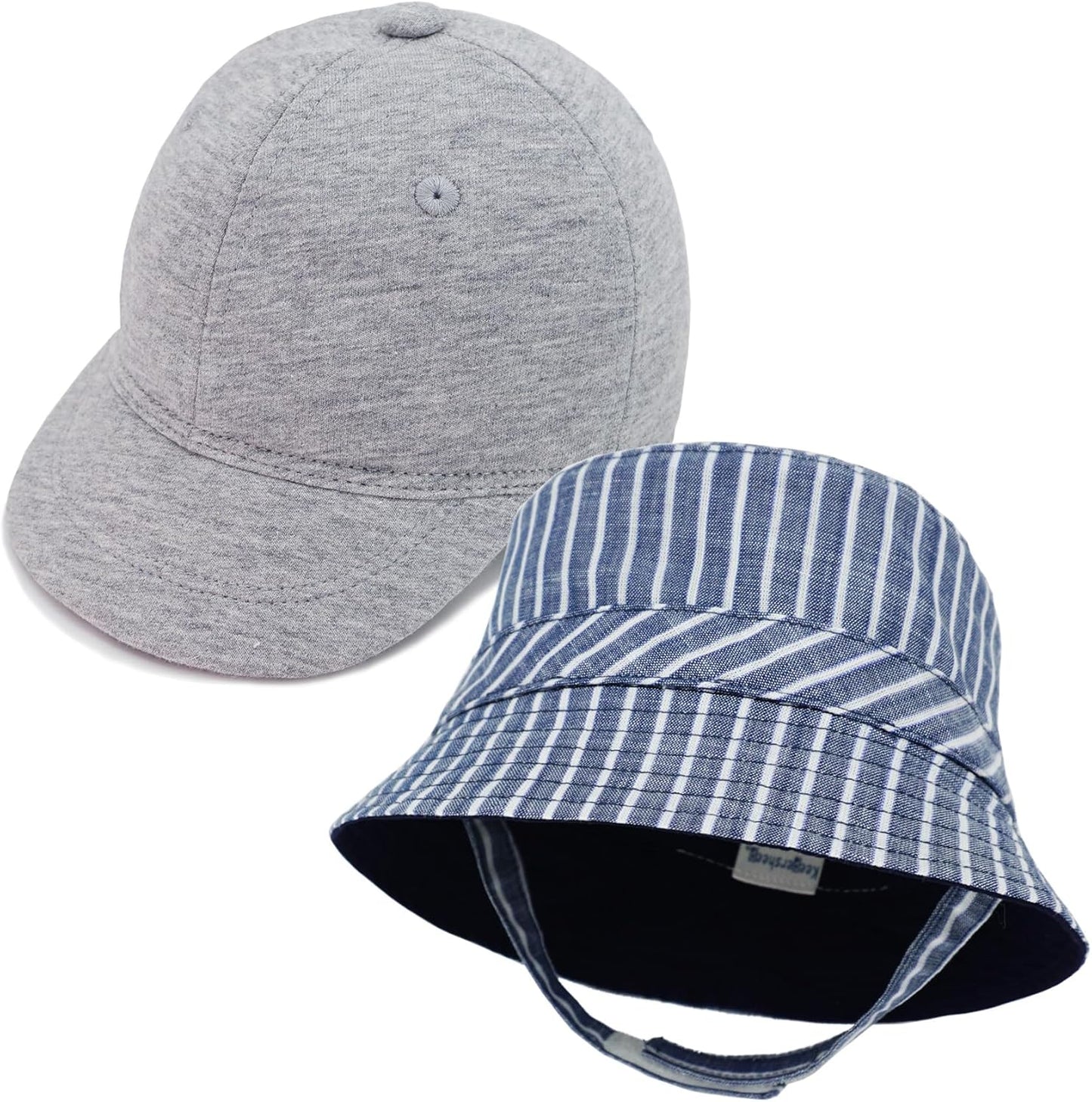 Keepersheep Baby Baseball Cap Infant Sun Hat, Cotton Knit with Soft Brim, Adjustable Soft Newborn Toddler Cap