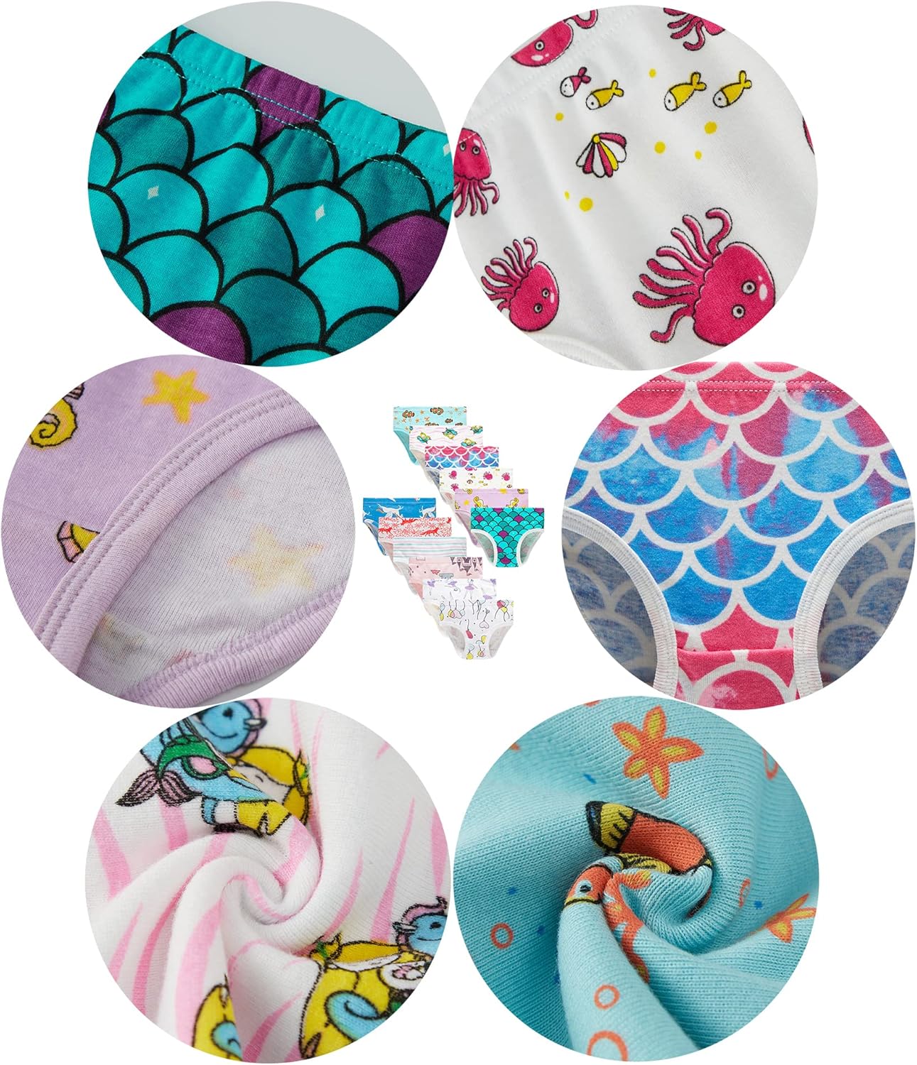 Family Feeling Little Girl Underwear Toddler Panties Big Kids Undies Soft 100% Cotton