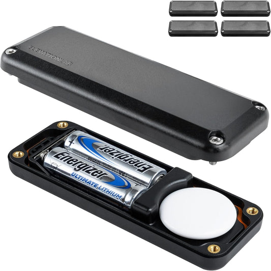Elevation Lab AirTag 10-Year Extended Battery Case - Uses AA Batteries - 14x More Capacity Than CR2032 TimeCapsule | Waterproof, CR 2032 Battery Replacement (4-Pack)