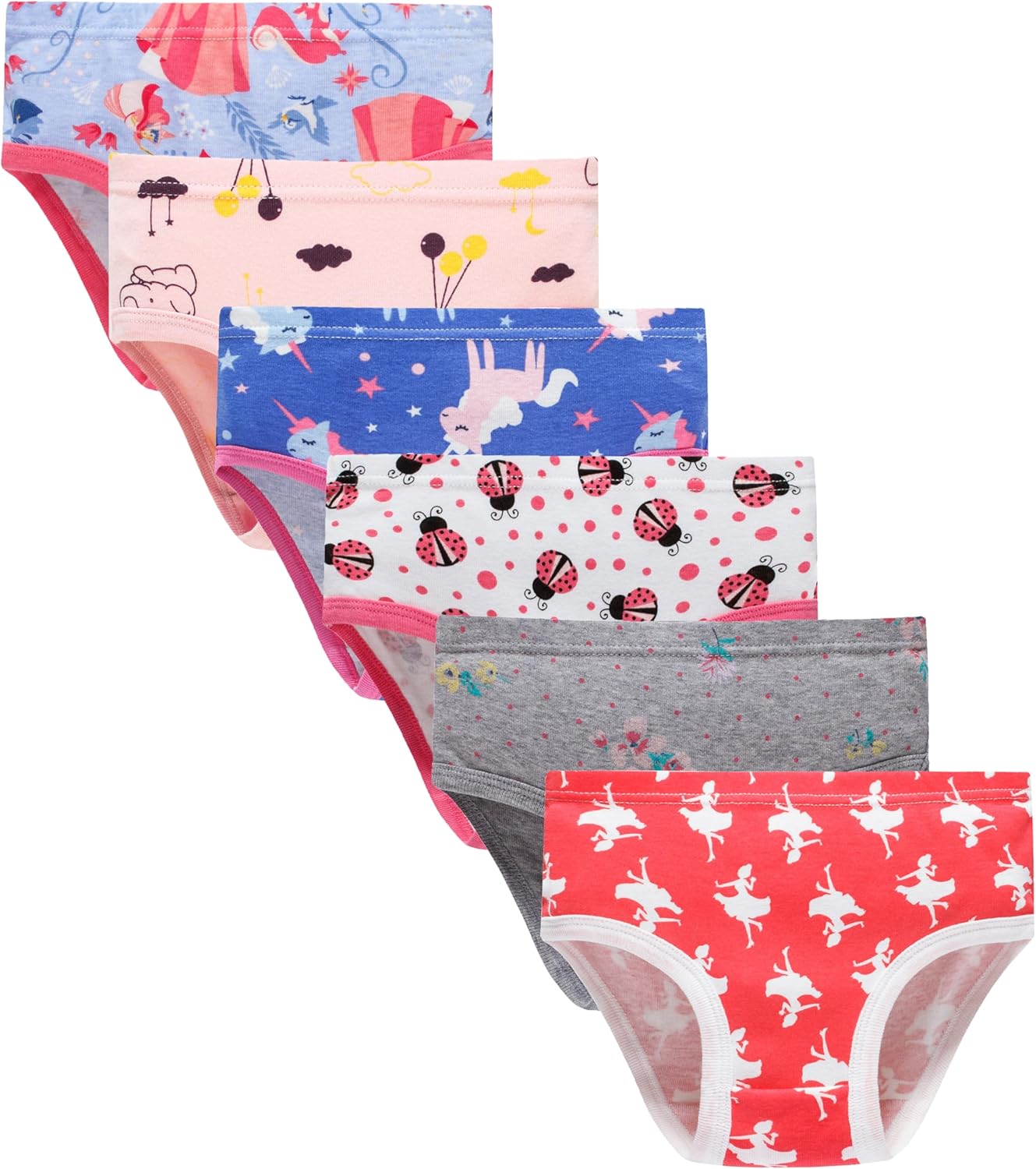 Boboking Soft Cotton Underwear Toddler Girls'Briefs Soft Undies