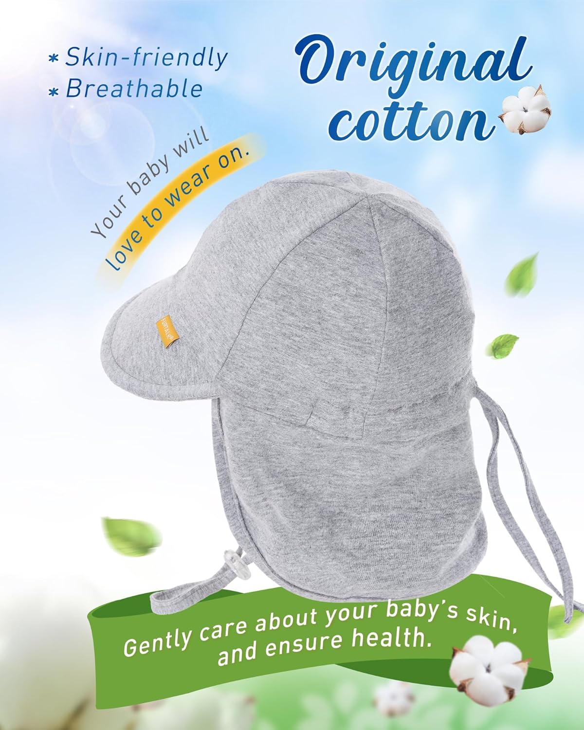 FURTALK Baby Sun Hat UPF 50+ UV Ray Sun Protection Cotton Toddler Hats for Boys Girls