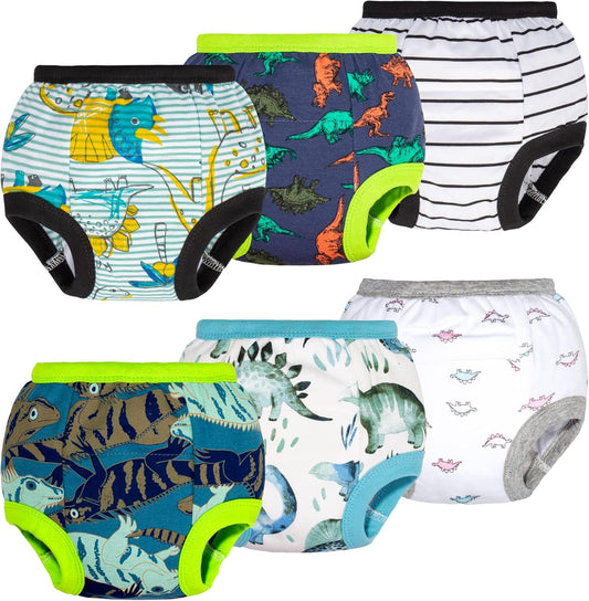 BIG ELEPHANT Toddler Training Pants, Soft Cotton Absorbent Training Underwear for Baby Boys & Girls