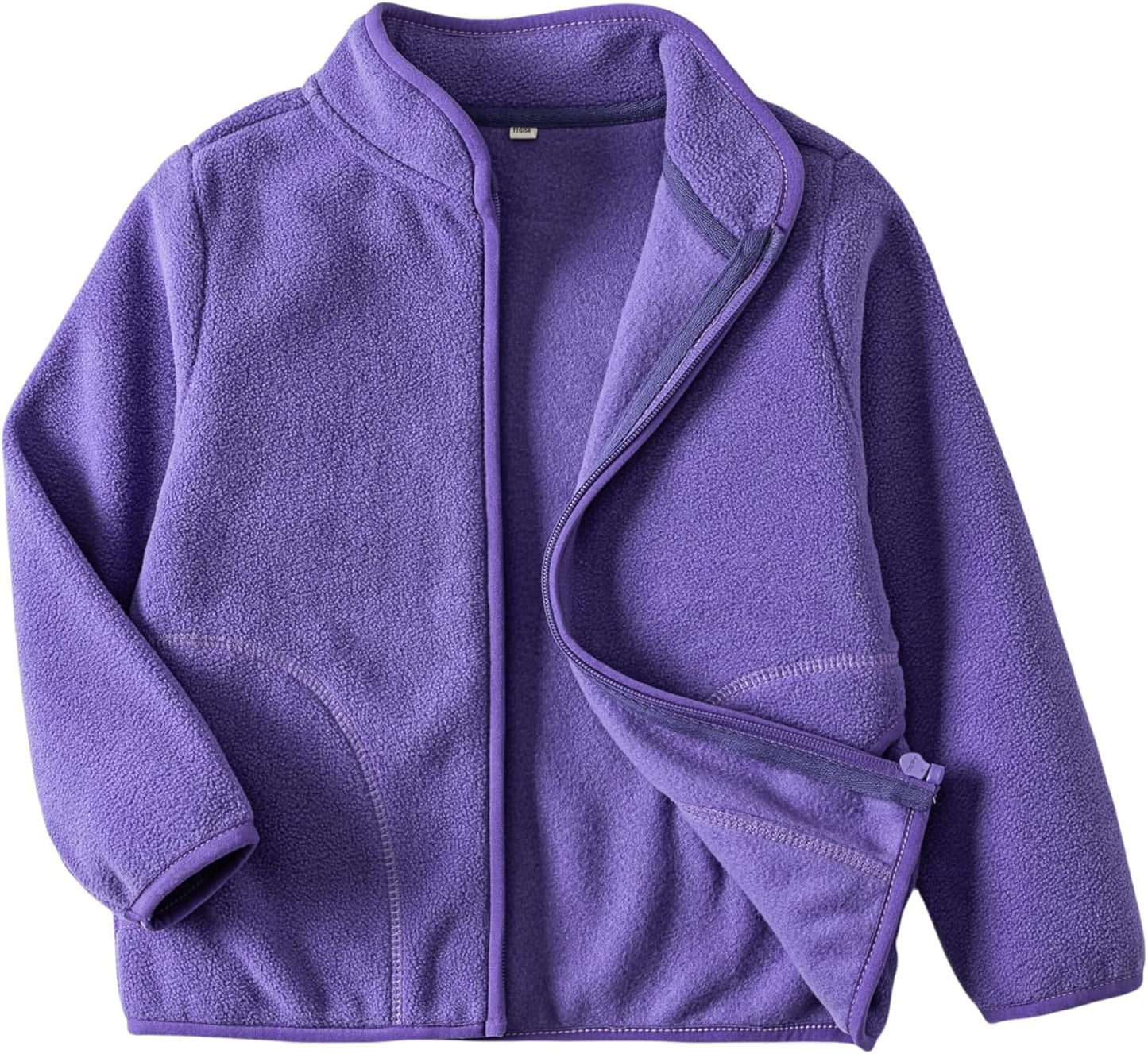 Toddler Fleece Jacket Kids Lightweight Outerwear Boys Girls Long Sleeve Fall Spring Coat 2-12 Years