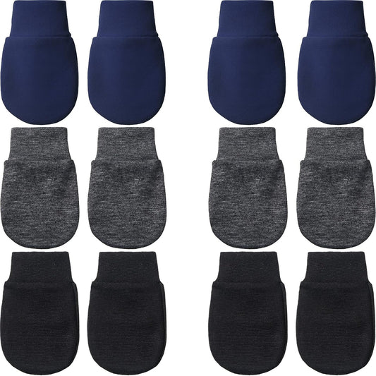 Geyoga 6 Pairs Newborn Baby Mittens No Scratch Gloves Infant Toddler Anti Scratch Essentials Unisex for 3-9 Months Girls Boys