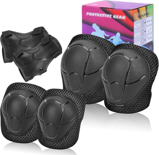 Kids Protective Gear Set SHENMOREN Knee Pads for Kids 3-10 Years Toddler Knee and Elbow Pads with Wrist Guards 3 in 1 for Skating Cycling Bike Rollerblading Scooter