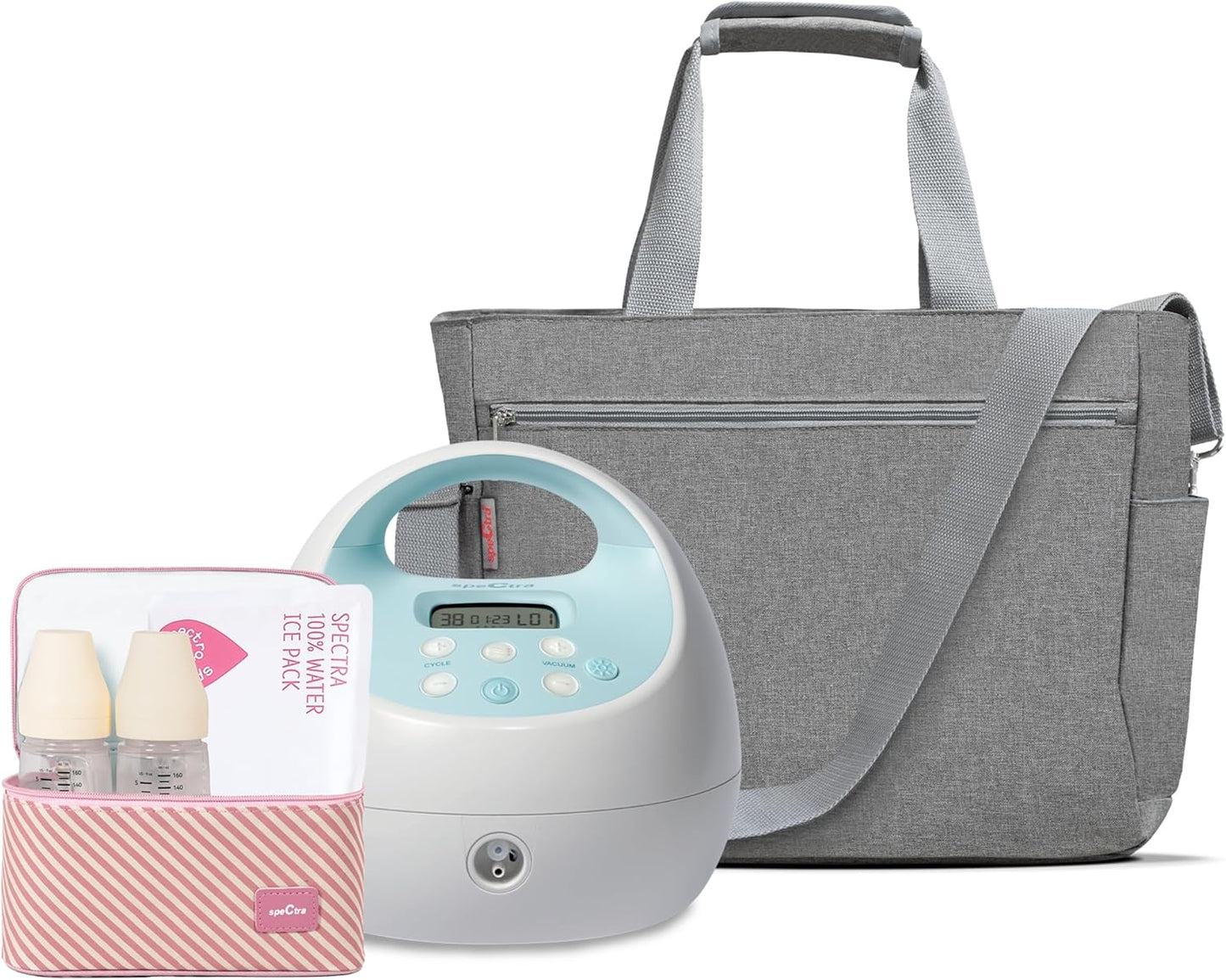 Spectra - S1 Plus Electric Breast Milk Pump with Tote Bag, Breast Milk Bottles and Cooler for Baby Feeding