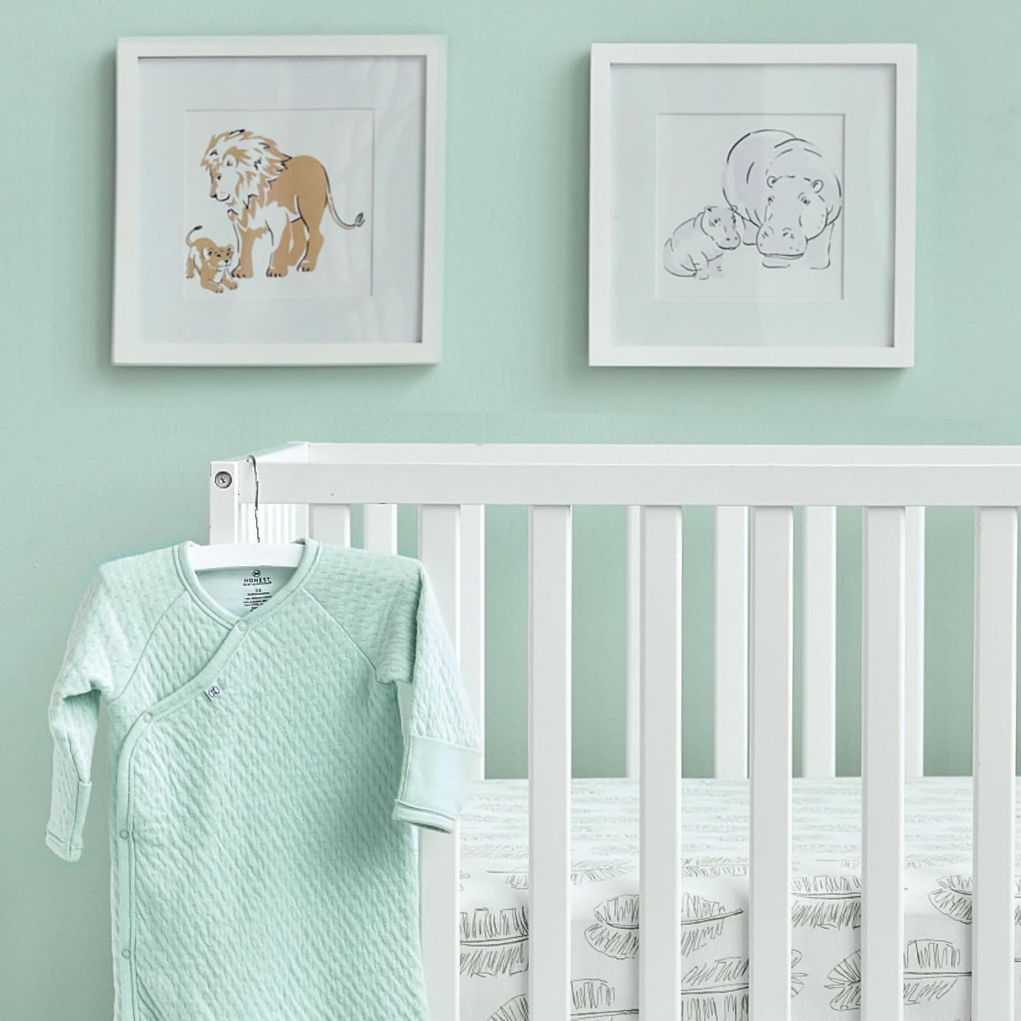 HonestBaby Unisex-Baby Fitted Crib Sheets Set Standard Mattress, 100% Organic Cotton Baby Boys, Girls, Neutral, 1 Pack - Navy, One Size