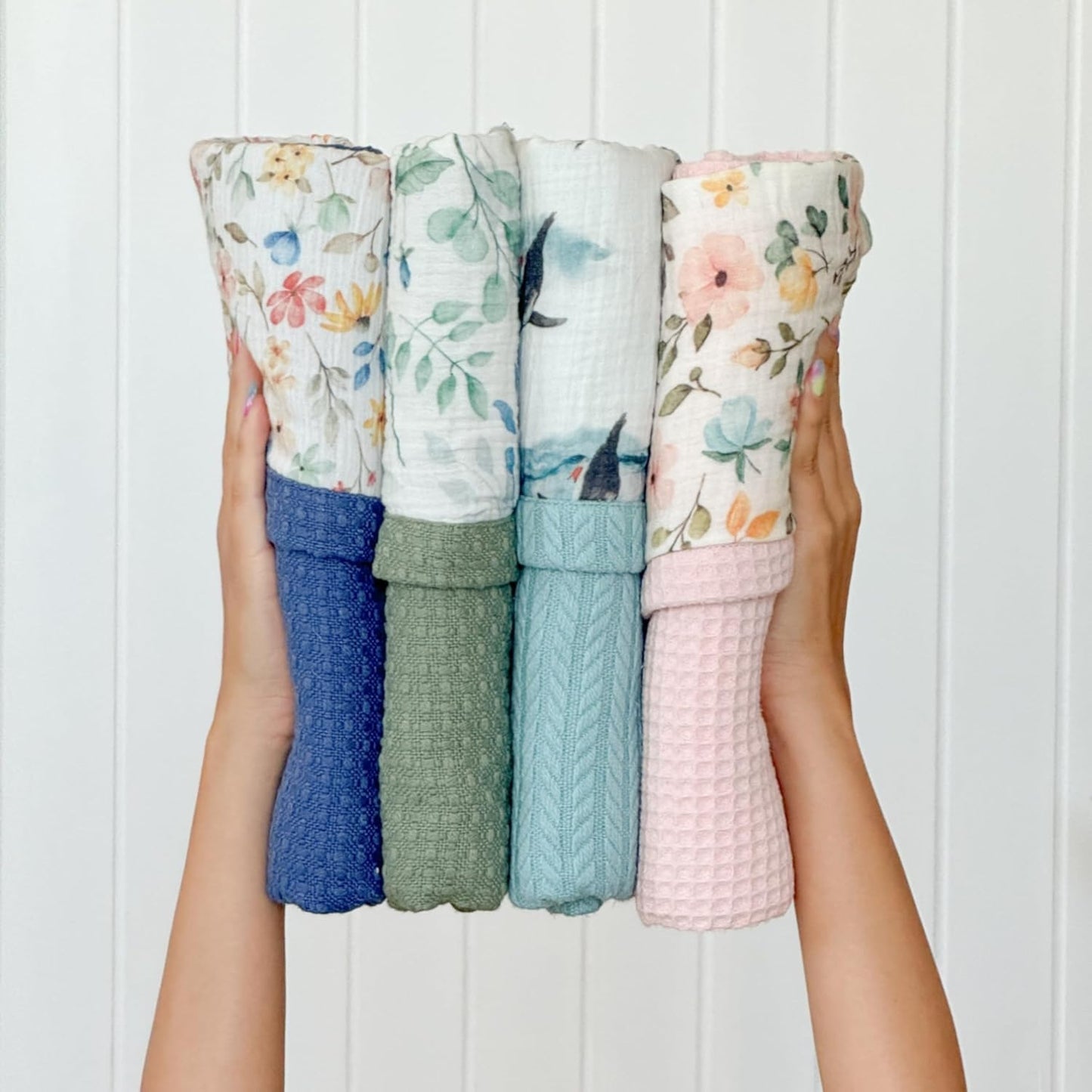 Personalized Baby Blanket with Name – Handmade 100% Organic Cotton Newborn Gift | Custom Knit Blanket for Boys, Girls, Kids & Baby Showers