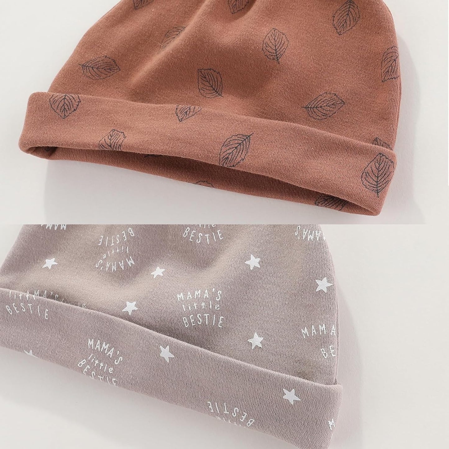 Baby Hat and Mittens Set Newborn Baby Hats Caps for Baby Boys Girls 0-6 Months 100% Cotton