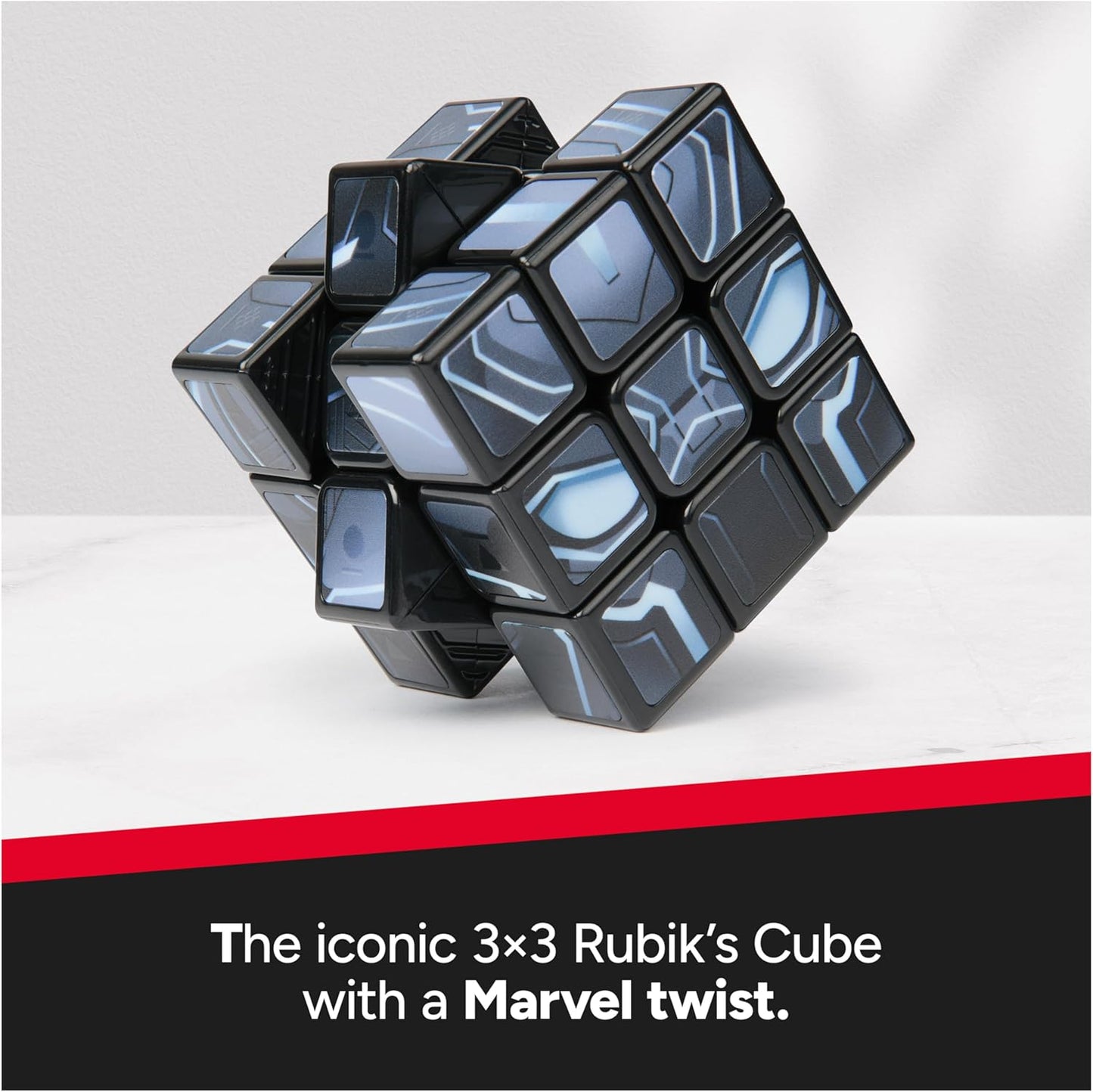 Rubik’s Cube Black Panther Cuber, Problem-Solving Challenging Brain Teaser Collectible Black Panther Fidget Toy, for Adults & Kids Ages 8+