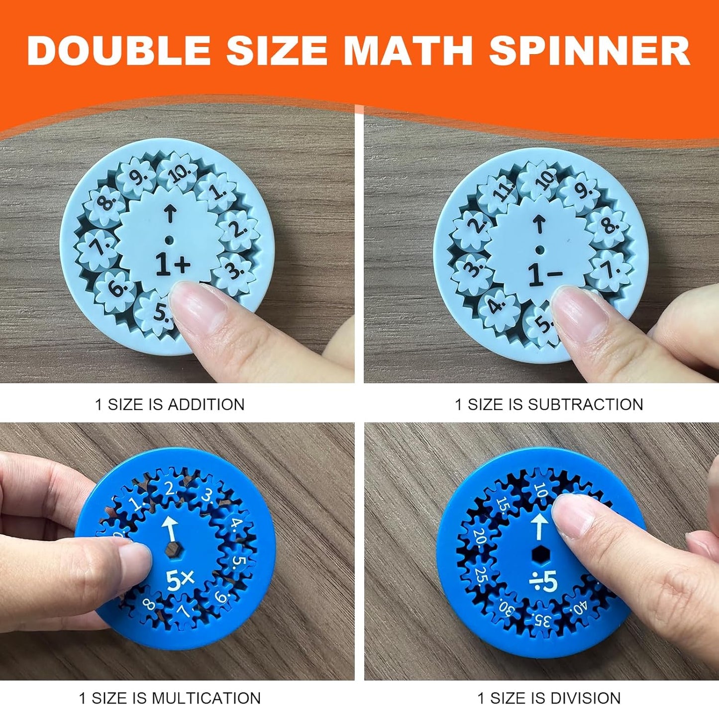 Math Fact Fidget Spinners, Math Facts Fidget Spinners, This is for All The Stimmers - Fidgeters Who are Learning Math, Division and Multiplication on One Fidget (Add Or Subtract 9pcs)