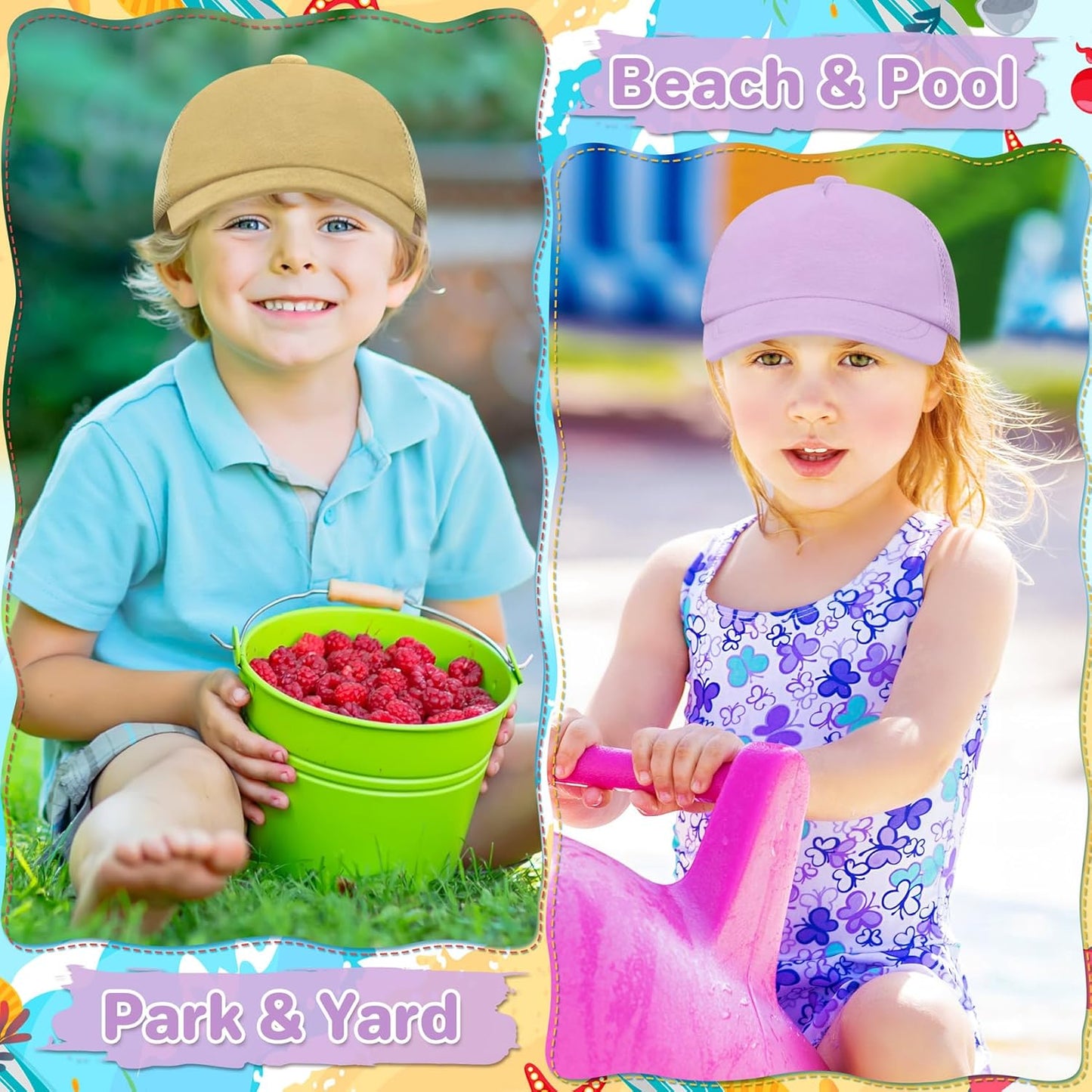 qikqik Baby Baseball Cap Toddler Baseball Hat with Mesh Infant Sun Hat UPF 50+ Baby Ball Cap Toddler Girl Hats Kids Hat Boys