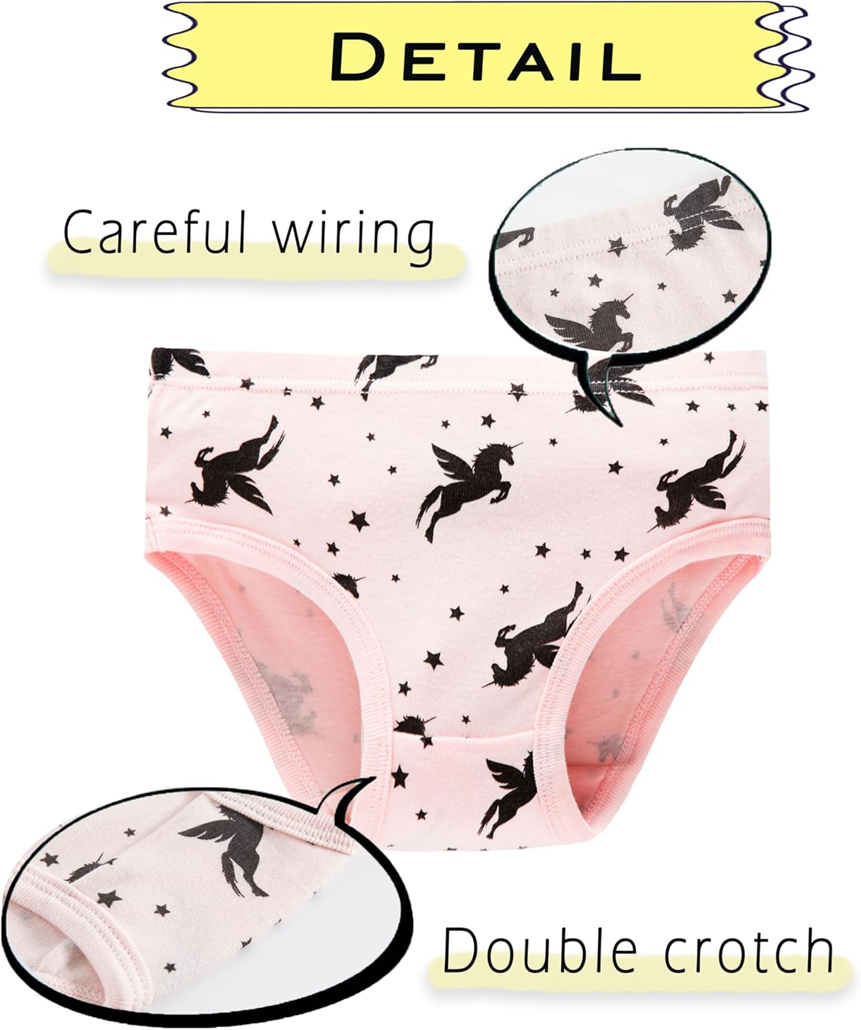 Boboking Girls Soft Underwear Toddler Kids Briefs Cotton Panties 12-pack