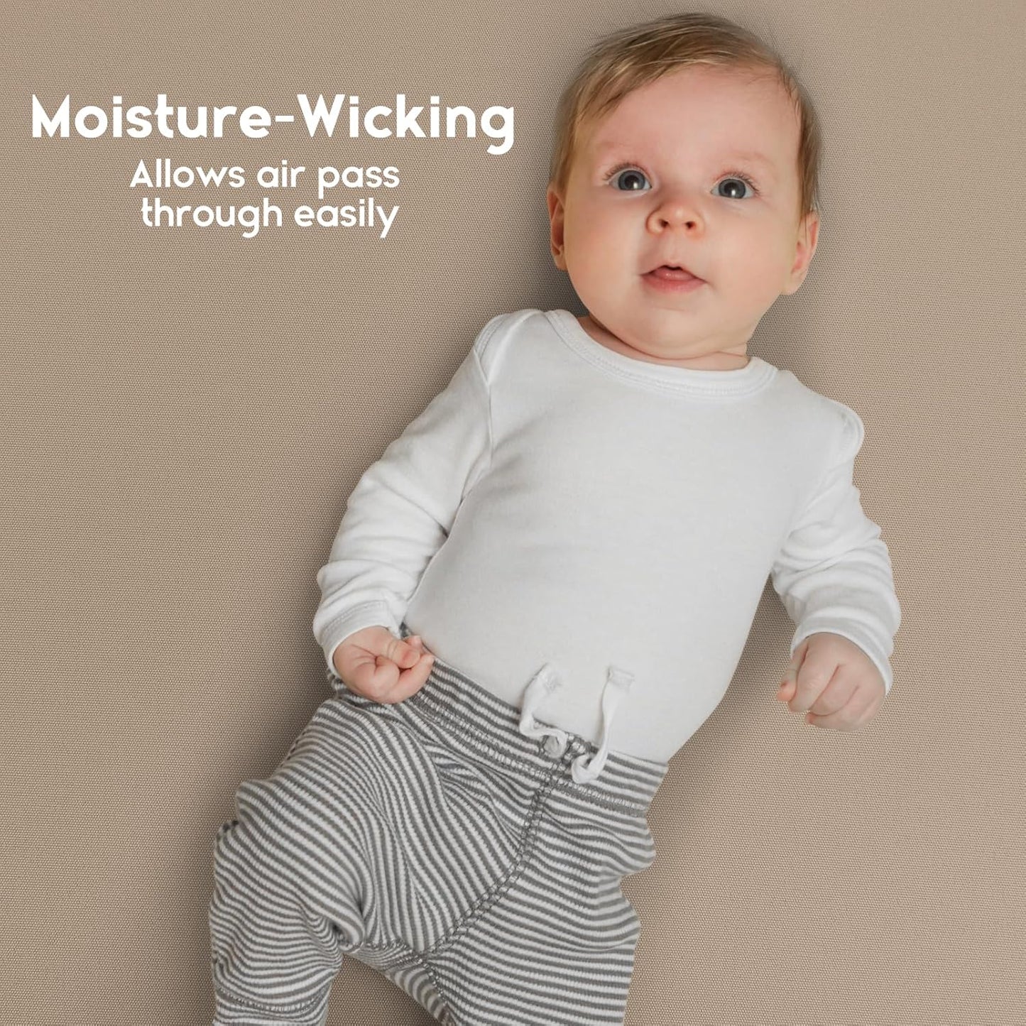 Yoofoss Pack and Play Sheets Fitted, Mini Crib Sheets 2-Pack for Pack N Play Mattress, Stretchy Playard Sheet, Soft and Breathable Brown+Leaf