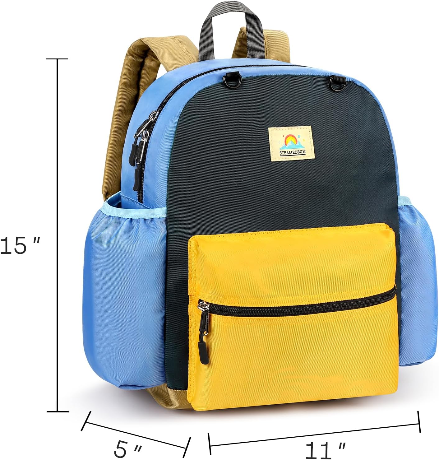 STEAMEDBUN Kids Backpack for Boys 4-6: Boys Backpacks for Elementary - 15 inch Backpack for Kindergarten
