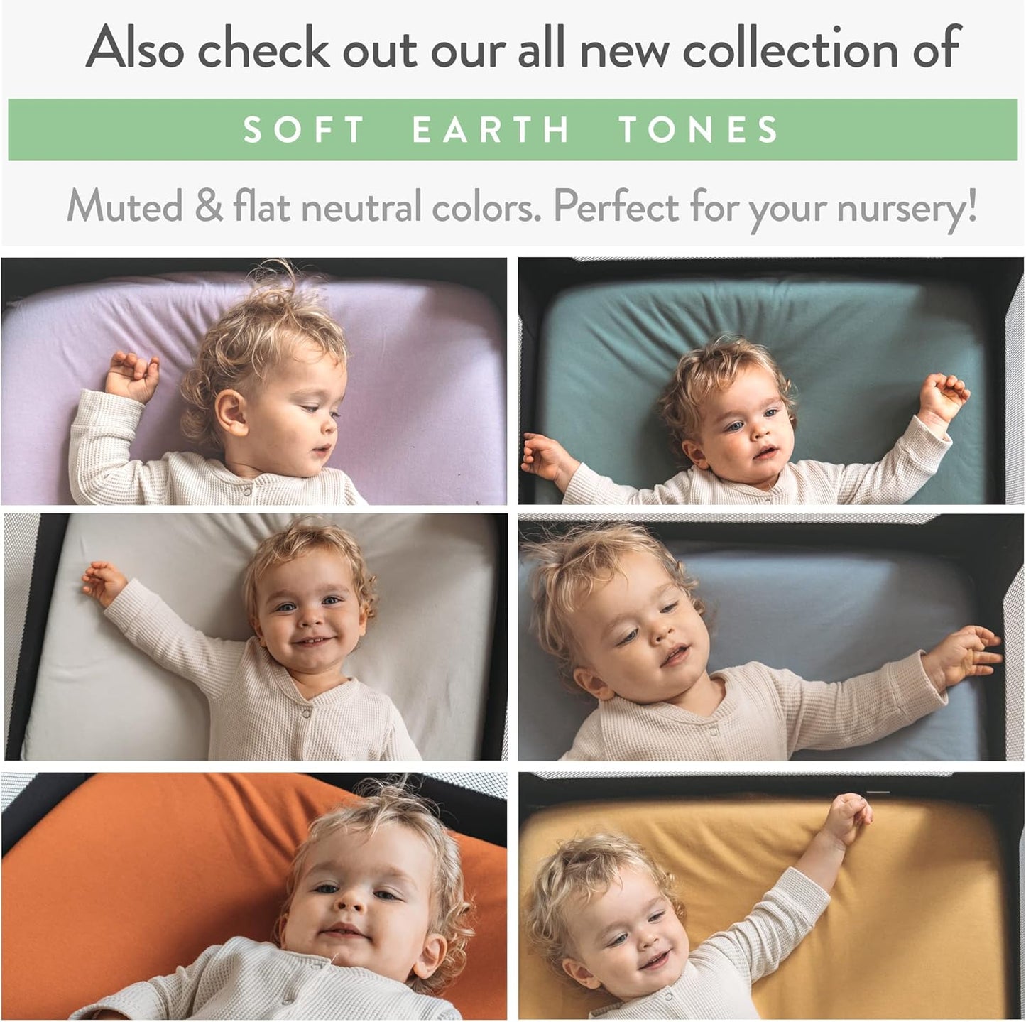 Joey + Joan Fitted Crib Sheets 28 x 52 – Compatible with Standard Crib Mattress and Toddler Bed – 100% Jersey Cotton – Beige + Rusty Brown – 2 Pack