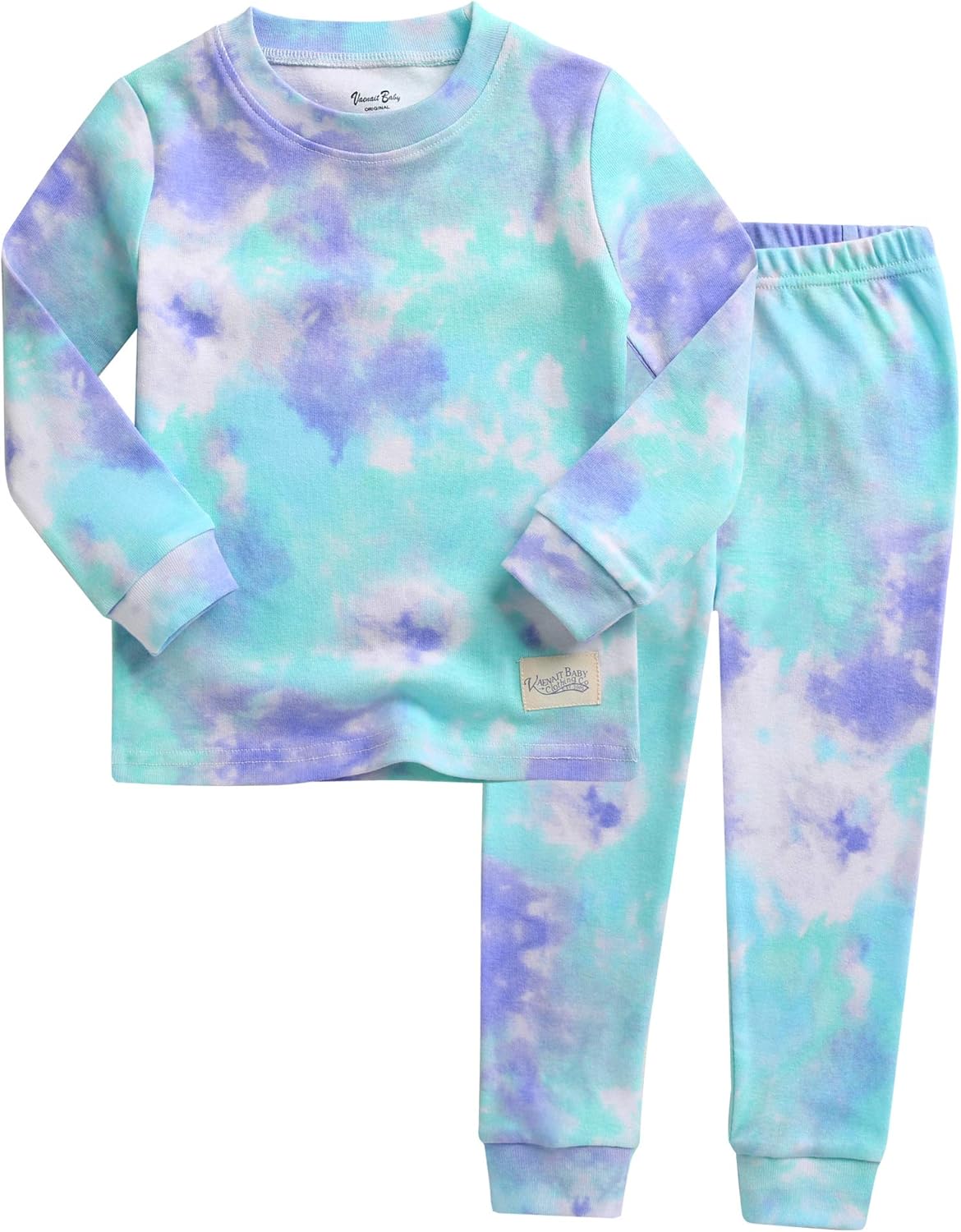 VAENAIT BABY 12M-12Y Toddler Kids Boys Girls 100% Cotton Marbling Tiedye Sung Fit Sleepwear Pajamas 2pcs Pjs Set