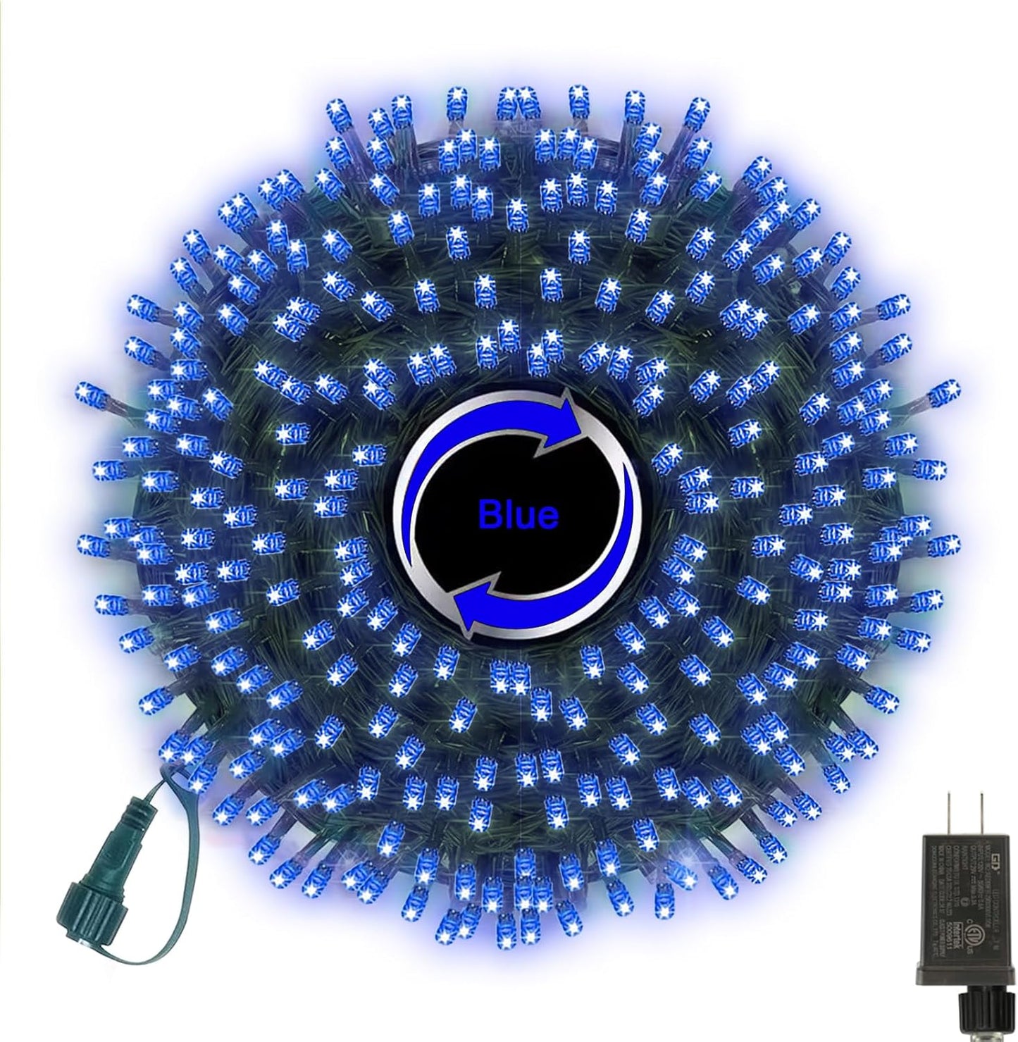 33ft Christmas Decorative Mini Lights, 100 LED Green Wire Fairy Starry String Lights Plug in, 11 Lighting Modes, for Indoor Outdoor Xmas Tree Wedding Party Decoration (Blue)