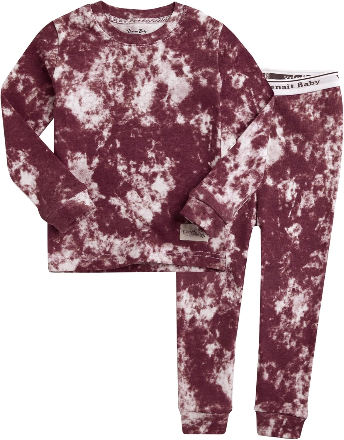 VAENAIT BABY 12M-12Y Toddler Kids Boys Girls 100% Cotton Marbling Tiedye Sung Fit Sleepwear Pajamas 2pcs Pjs Set