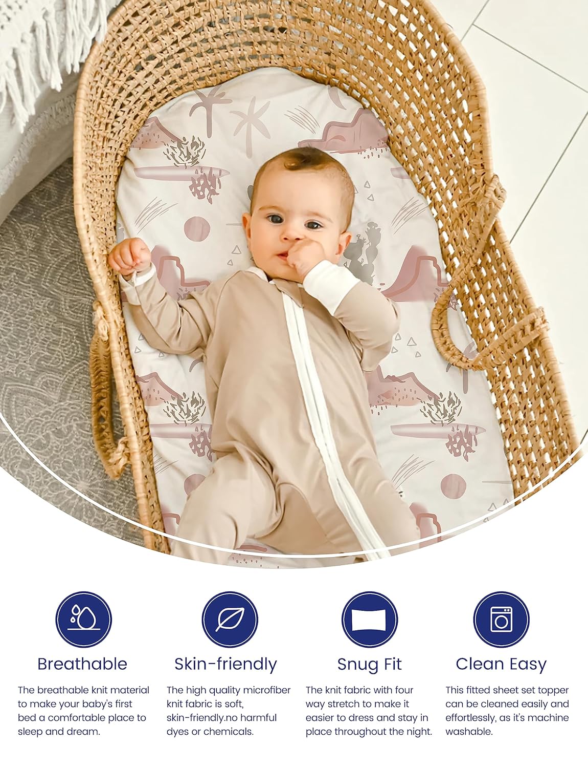 TotAha Cactus Changing Pad Covers Neutral, Buttery Soft Changing Table Cover Girl Boy, Silky Comfort Diaper Changing Pad Cover Fit 32x16 Changing Pads