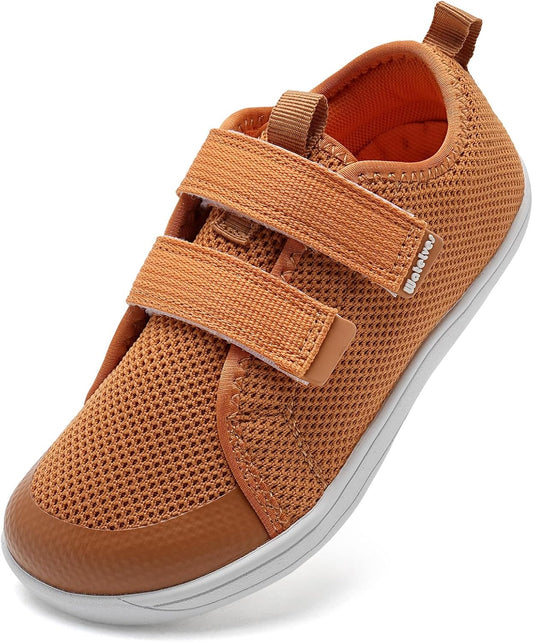 WateLves Toddler Little Kids Wide Barefoot Shoes The First Walking Shoes Girls Boys Breathable Zero Drop Minimalist Sneakers with Wide Toe Box Natural to Grow