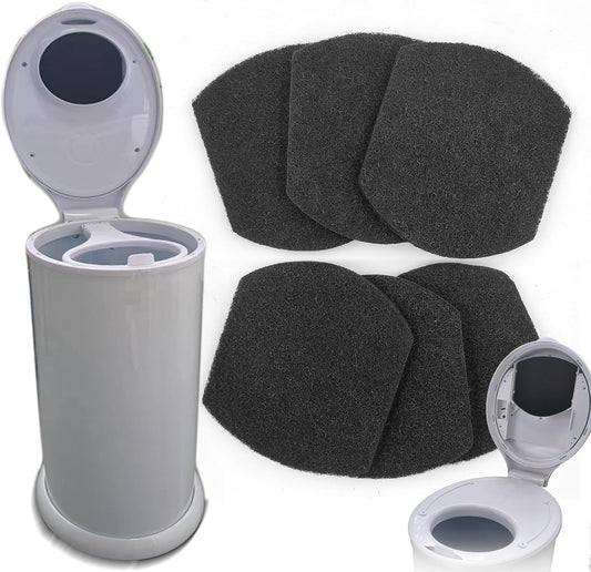 Diaper Pail Deodorizers Odor Eliminator Activated Charcoal Filter Refills Compatible with Ubbi Diaper Pail | 6 Pack Carbon Filter | Precise fit | Thickened | Natural, Keep Home Fresh