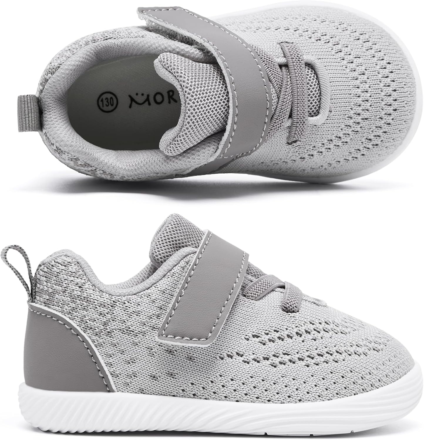 MORENDL Toddler Sneakers Baby Boys & Girls Barefoot Shoes Lightweight Breathable Walking Running Tennis Athletic Sport Shoes