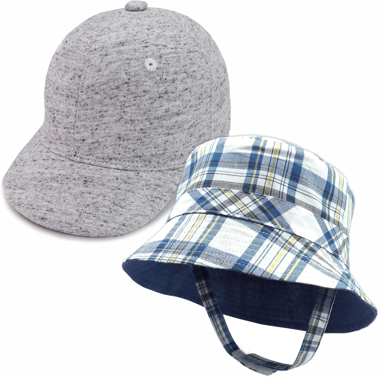 Keepersheep Baby Baseball Cap Infant Sun Hat, Cotton Knit with Soft Brim, Adjustable Soft Newborn Toddler Cap