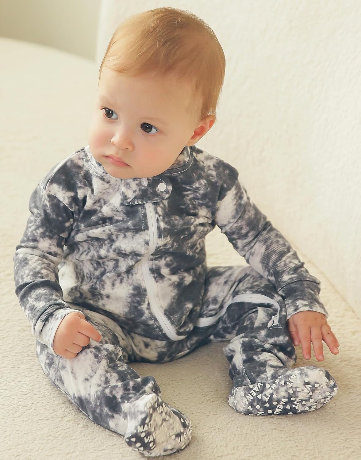 VAENAIT BABY Infant Toddler Boys Girls Footed Pajamas One-PIece Romper Sleep and Play 0M-2T