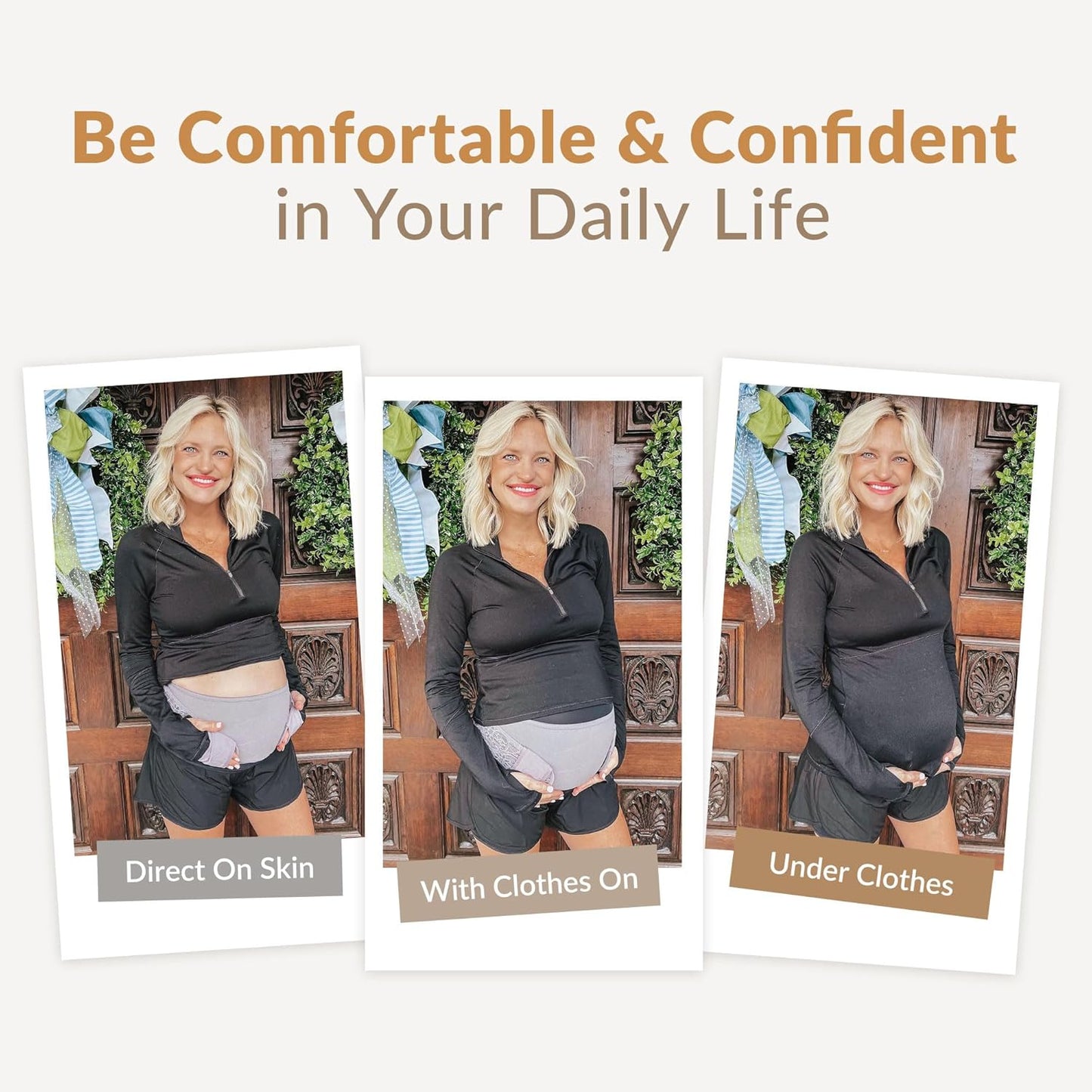 Mamaway Pregnancy Belly Band, Ergonomic Maternity Belt, Adjustable Prenatal Cradle Band, Skin-friendly & Breathable Belly Sling, Back Pain Relief & Waist/Abdomen/Pelvic Support