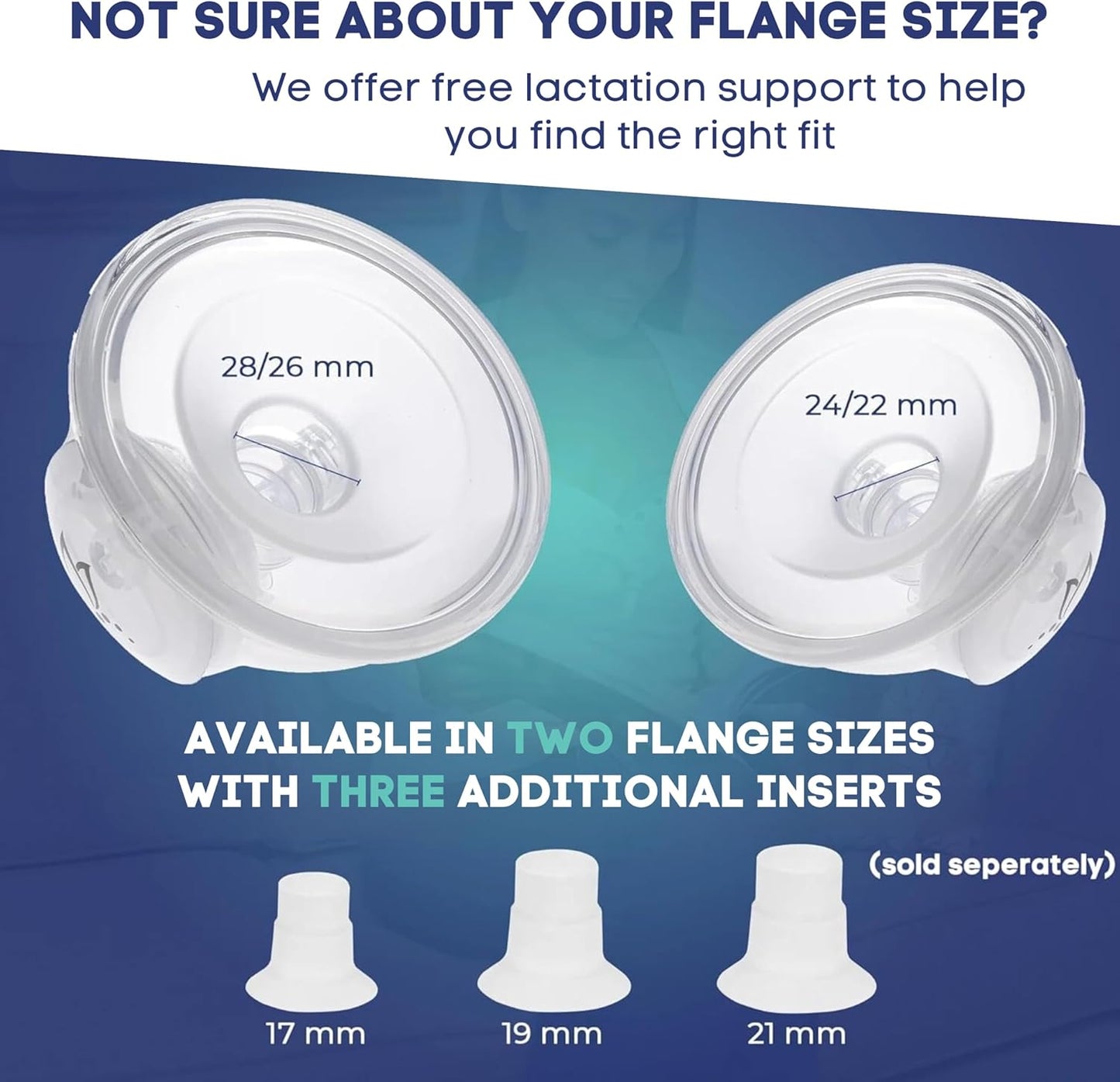 BabyBuddha Hands Free Milk Collection Cups for Breast Pump, 8 Fl Oz Each, Wearable Breastmilk Containers, Compatible with BabyBuddha Pump, Spill Resistant Design, Small Flange 22 to 24mm, 2 Pack