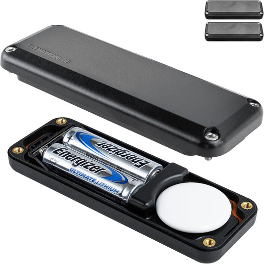 Elevation Lab AirTag 10-Year Extended Battery Case - Uses AA Batteries - 14x More Capacity Than CR2032 TimeCapsule | Waterproof, CR 2032 Battery Replacement (2-Pack)